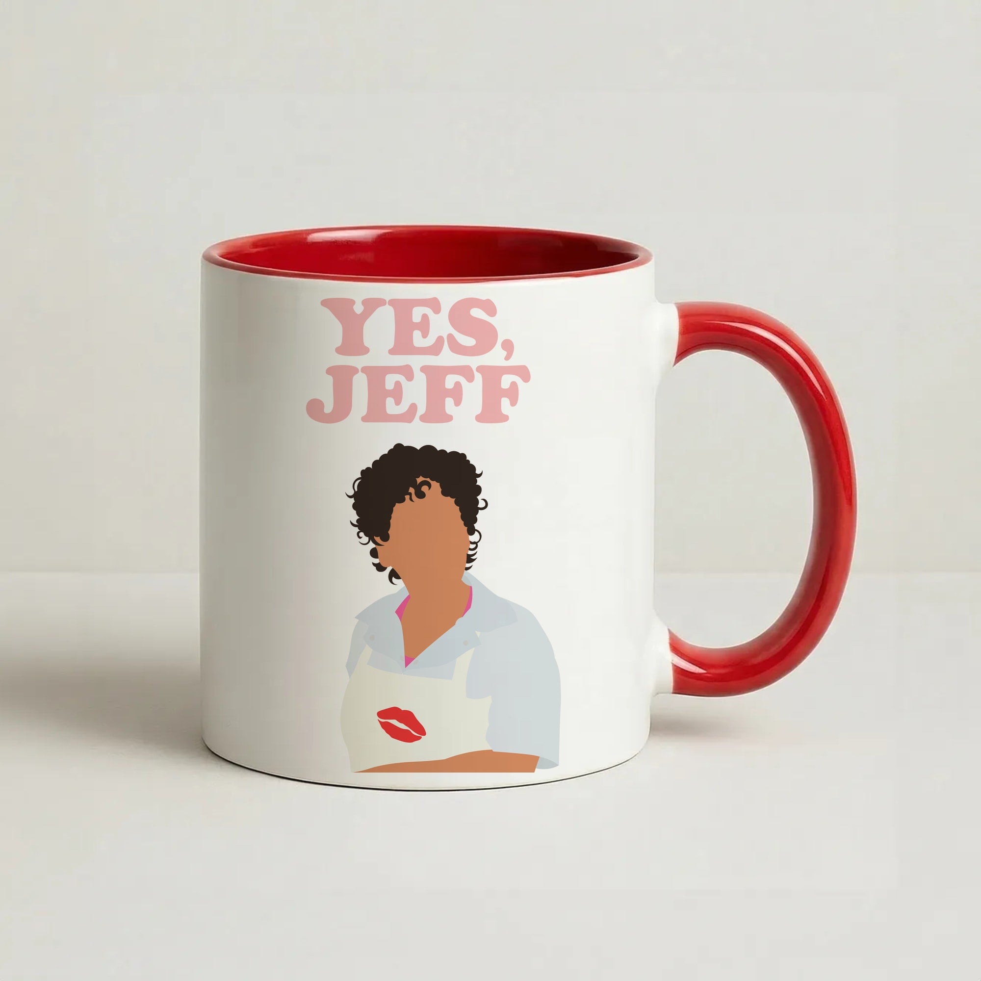 Yes Jeff Coffee Red Mug