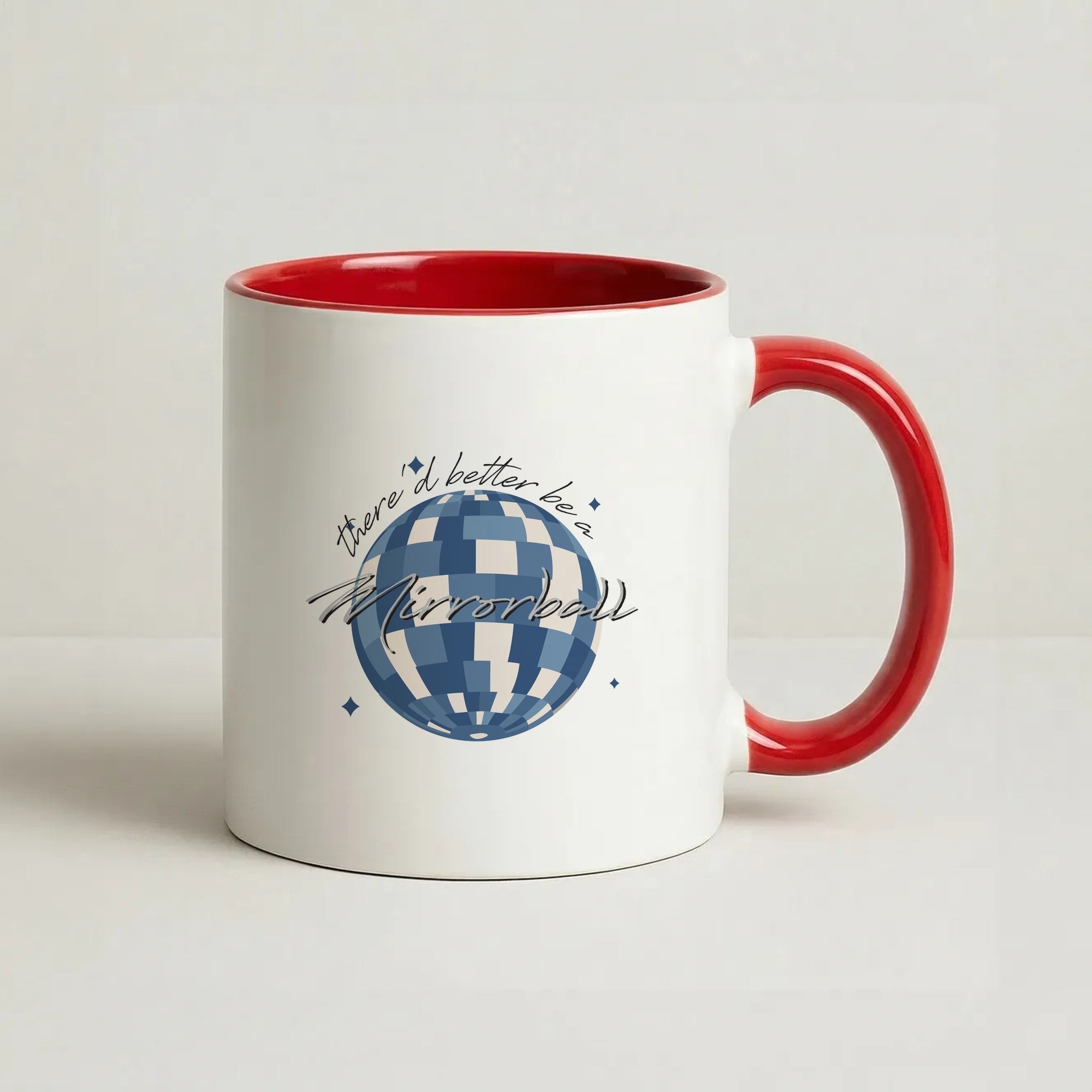 Mirrorball Coffee Red Mug