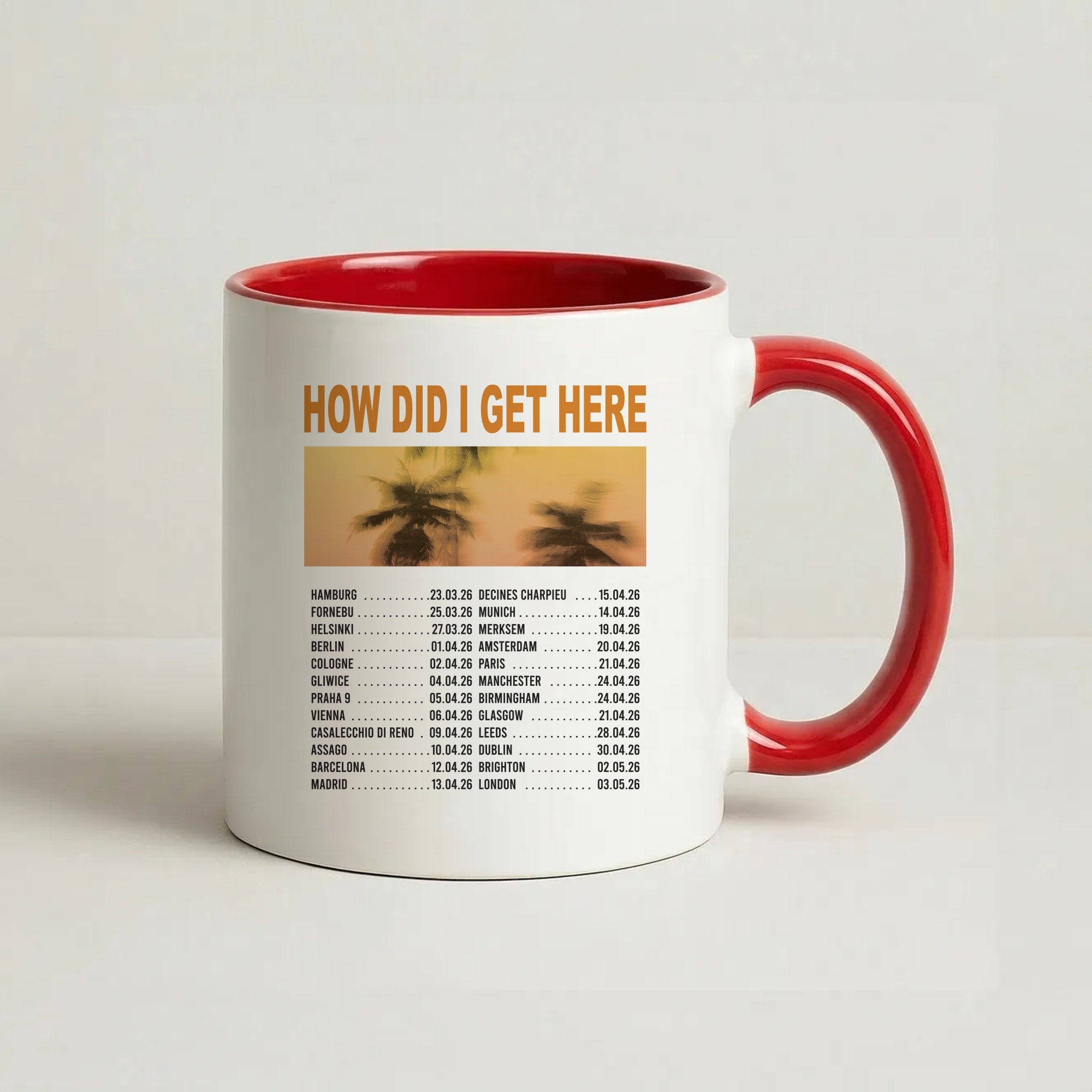 HDIGH Tour 2026 Coffee Red Mug