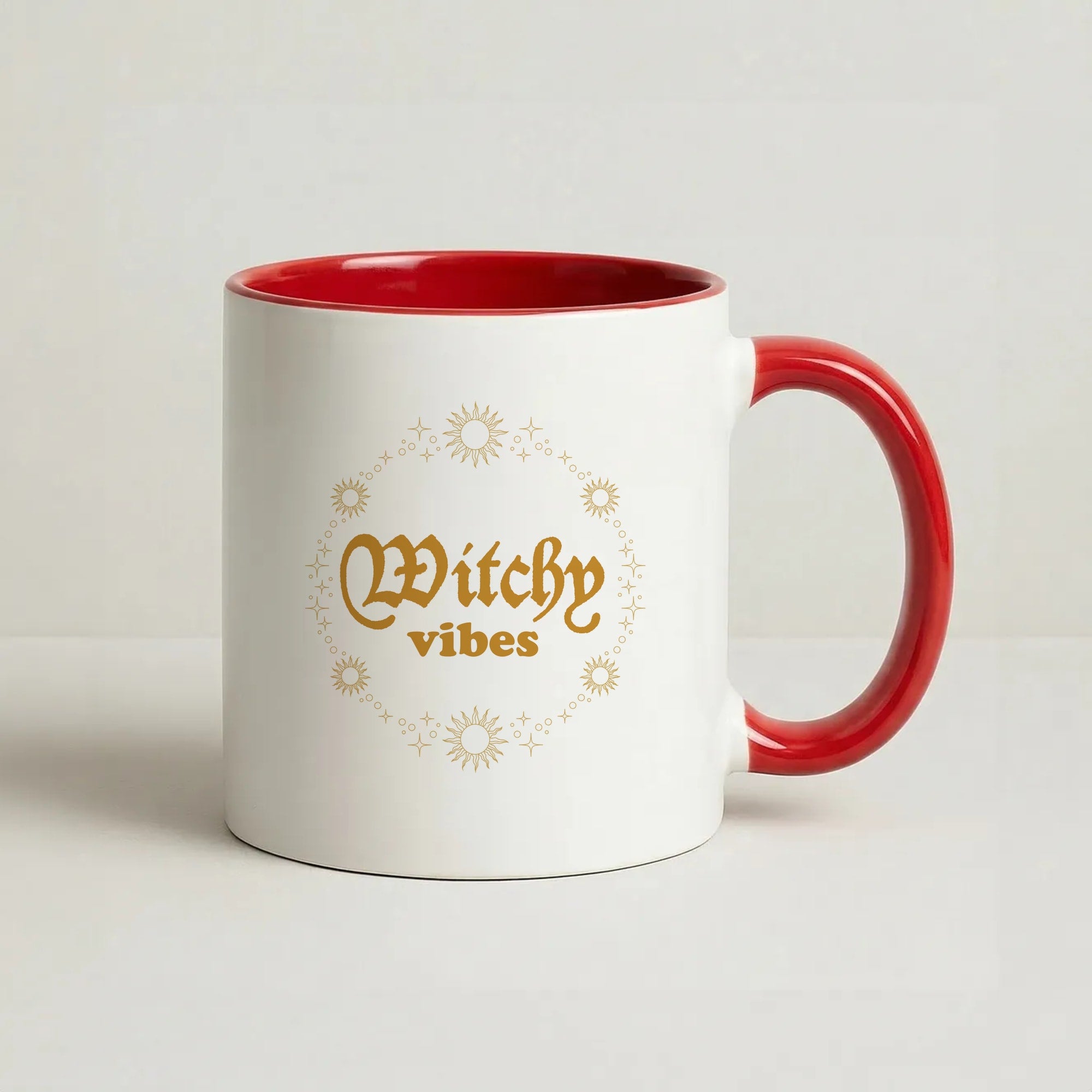 Witchy Vibes Green Coffee Red Mug