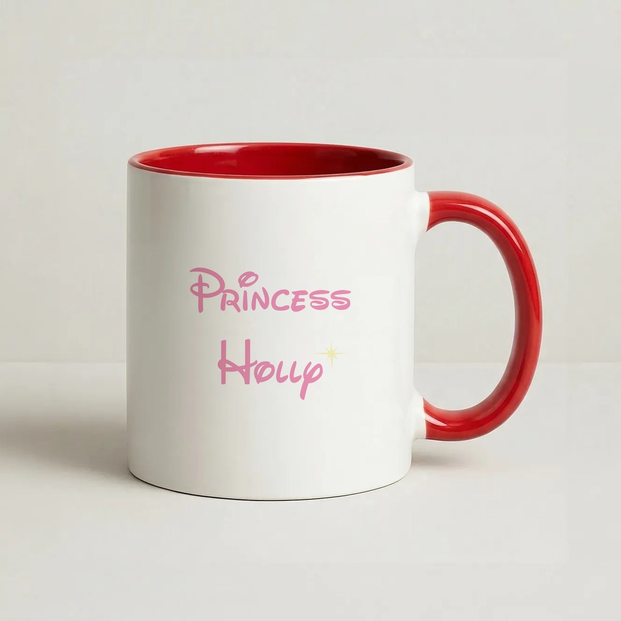 Princess - Personalised Fairytale Coffee Red Mug