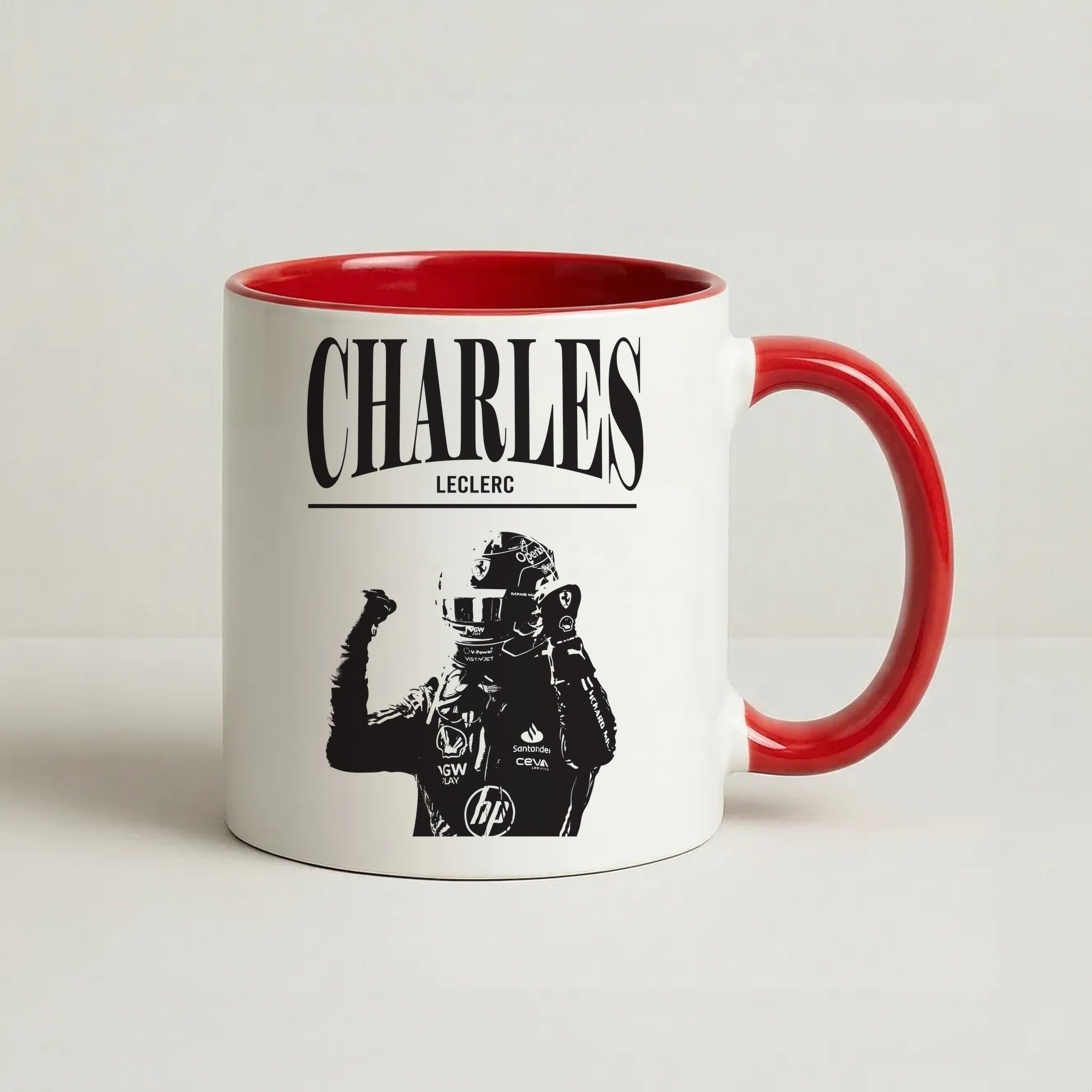 Charles Red And Gold Coffee Red Mug