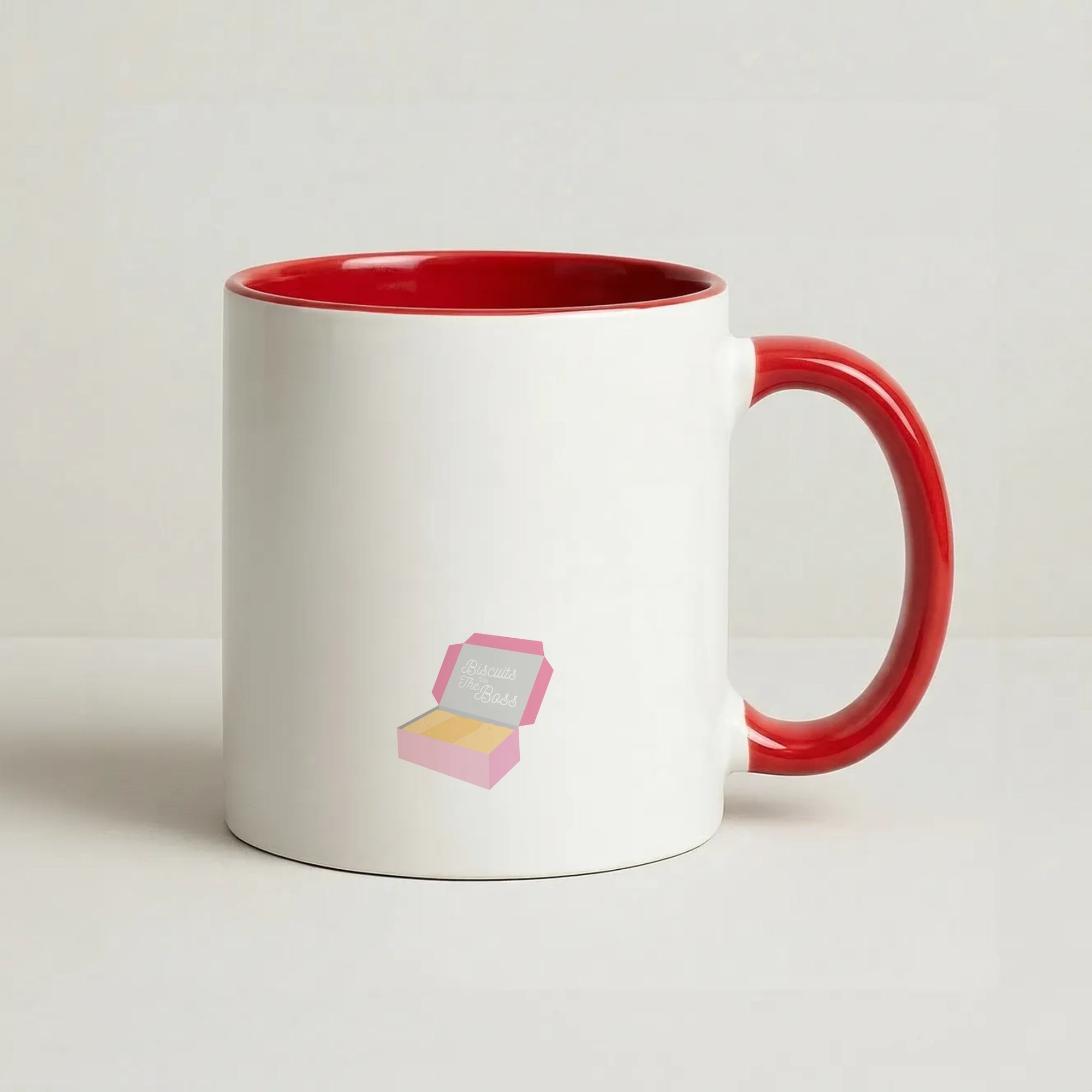 Biscuits Coffee Red Mug