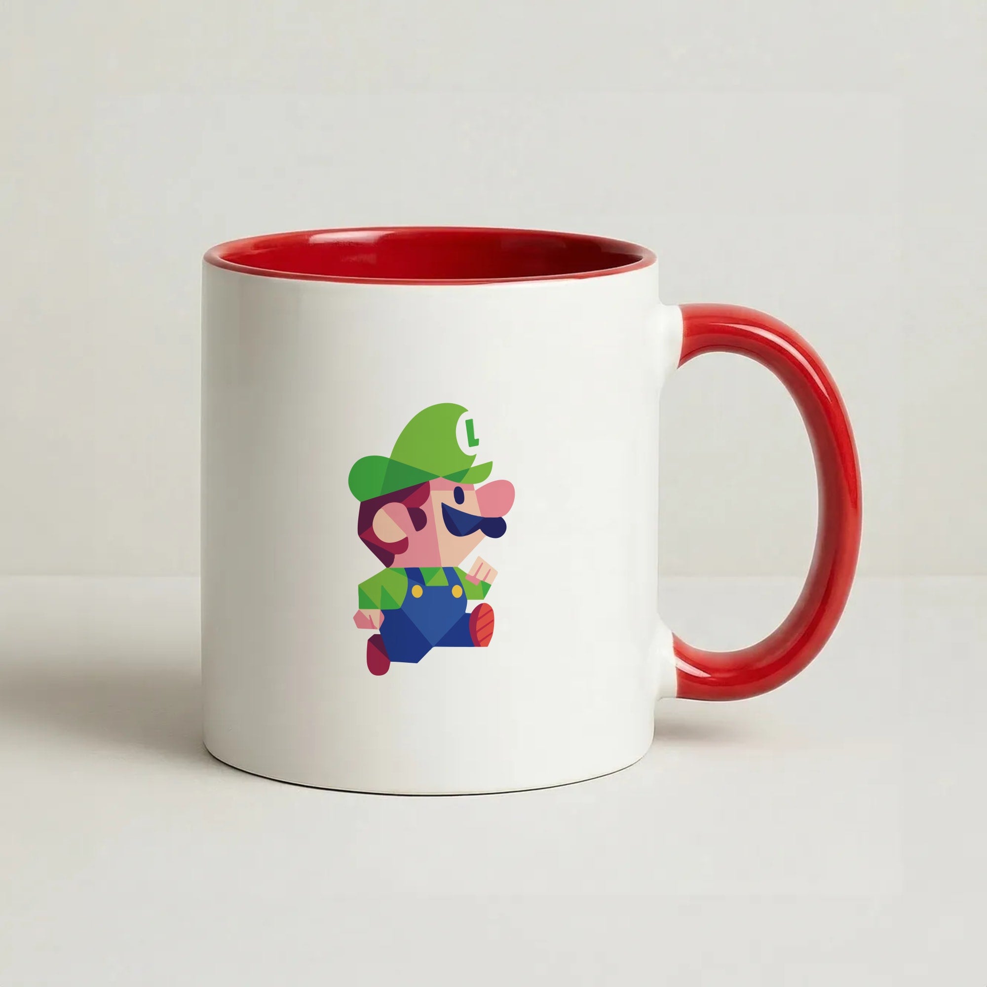 Running Luigi - Mario Coffee Red Mug