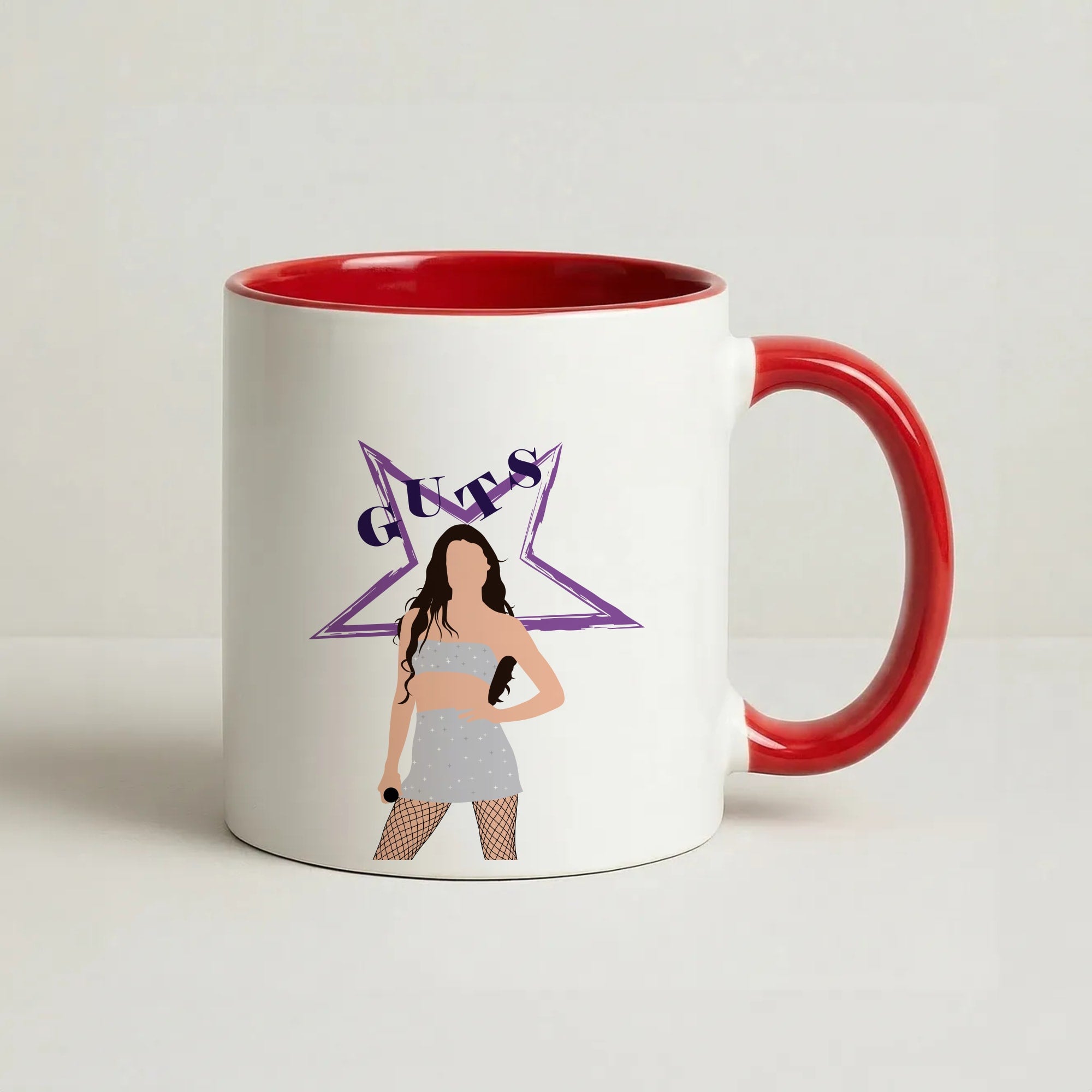 Dark Purple Olivia Coffee Red Mug