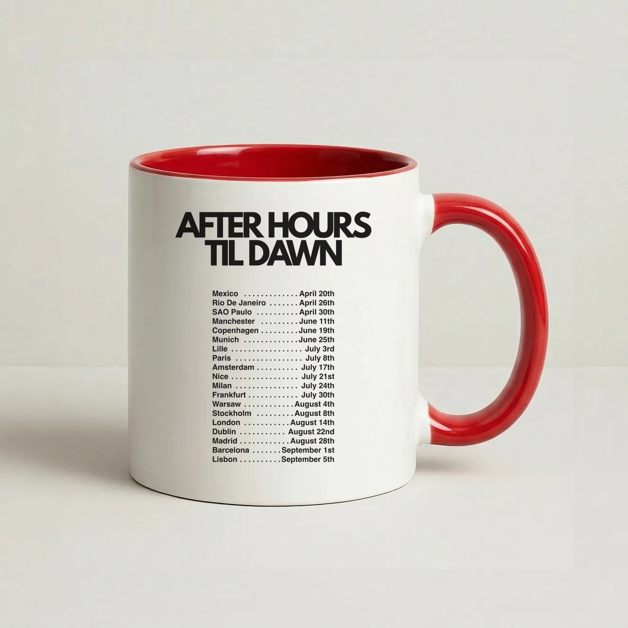 2026 Tour AHTD Coffee Red Mug