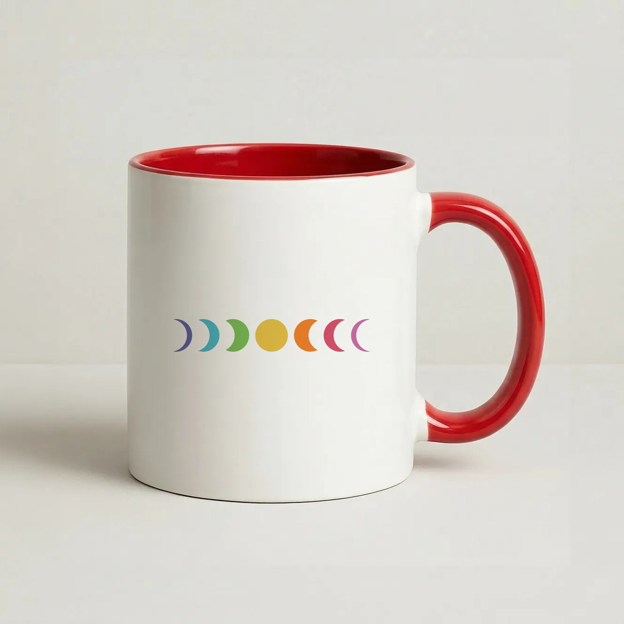 Band Moon Cycle Coffee Red Mug