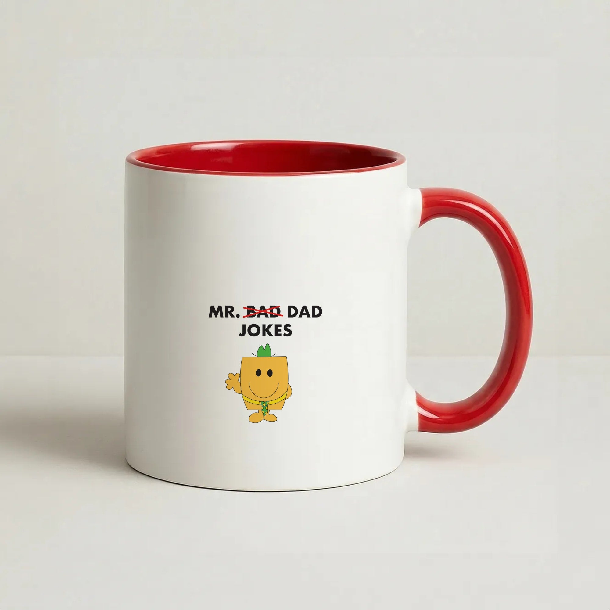 Mr Dad Jokes - Personalised Father's Day Coffee Red Mug