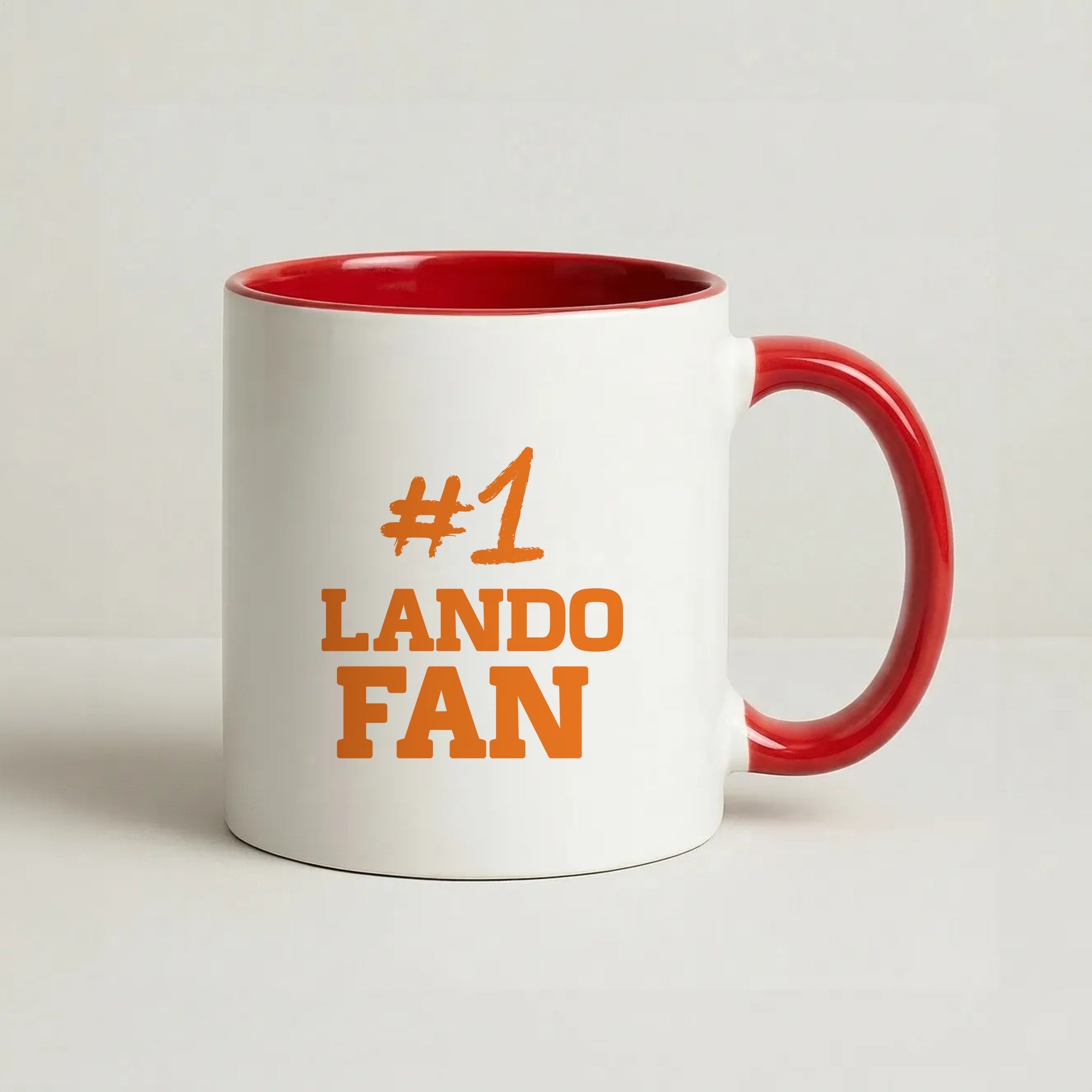 #1 Lando Fan Coffee Red Mug