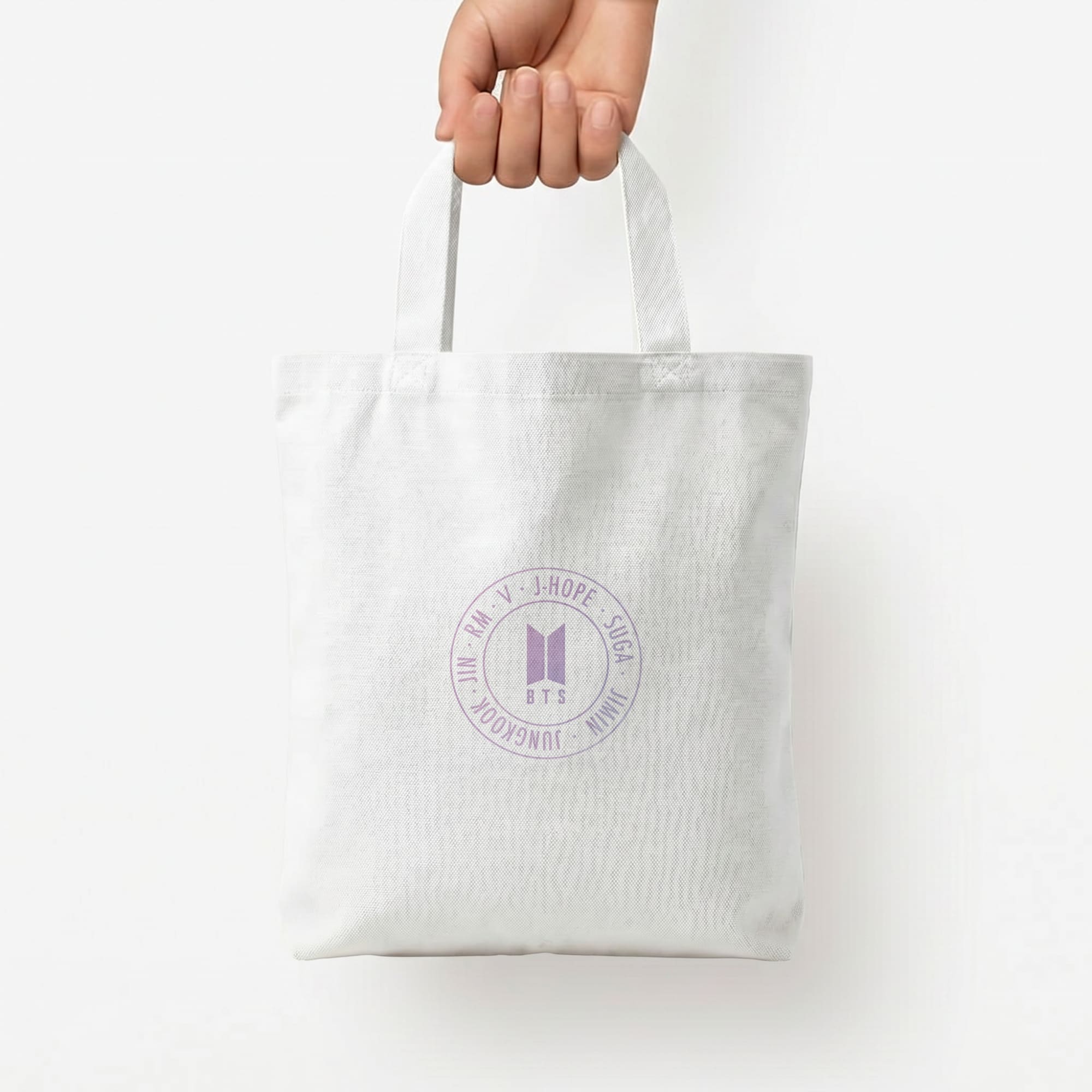 Galaxy Logo - BTS Tote Bag — White / Small