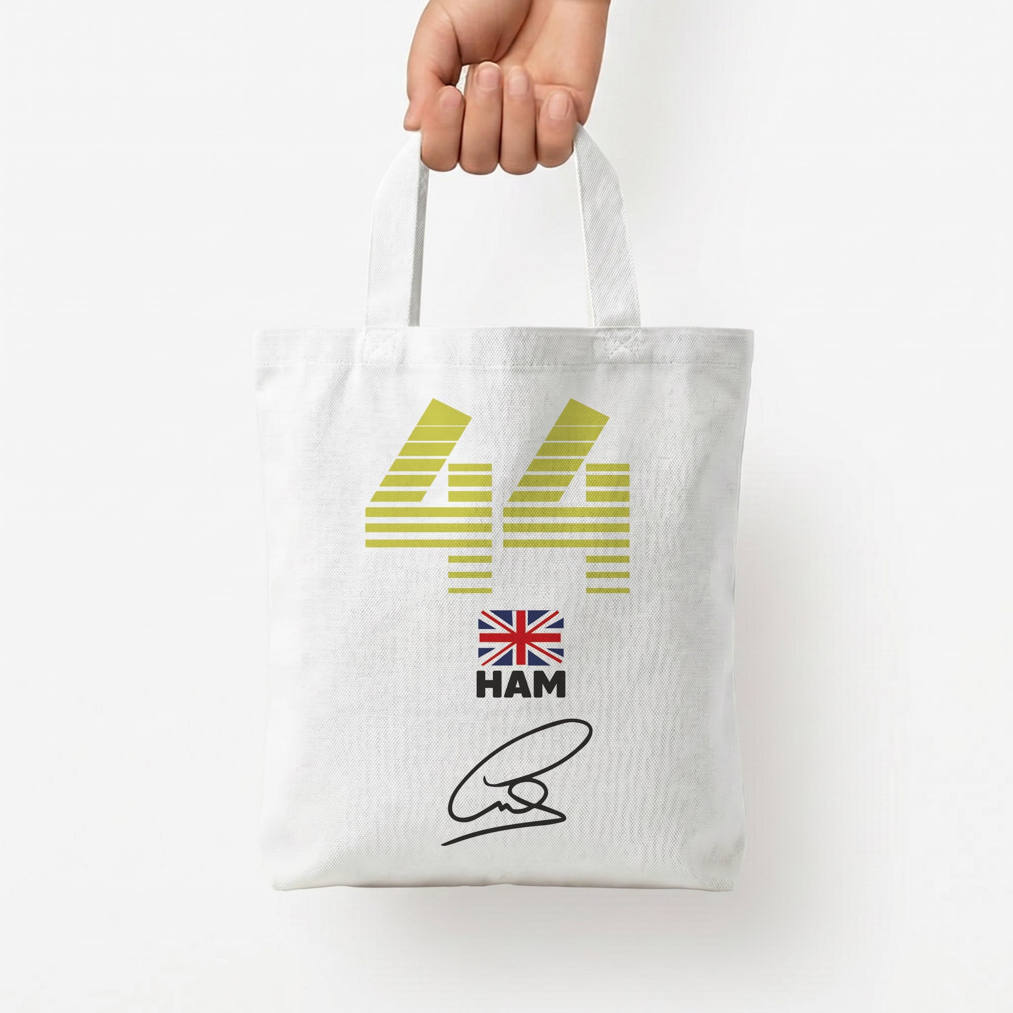 Lewis Hamilton - F1 Tote Bag — White / Small