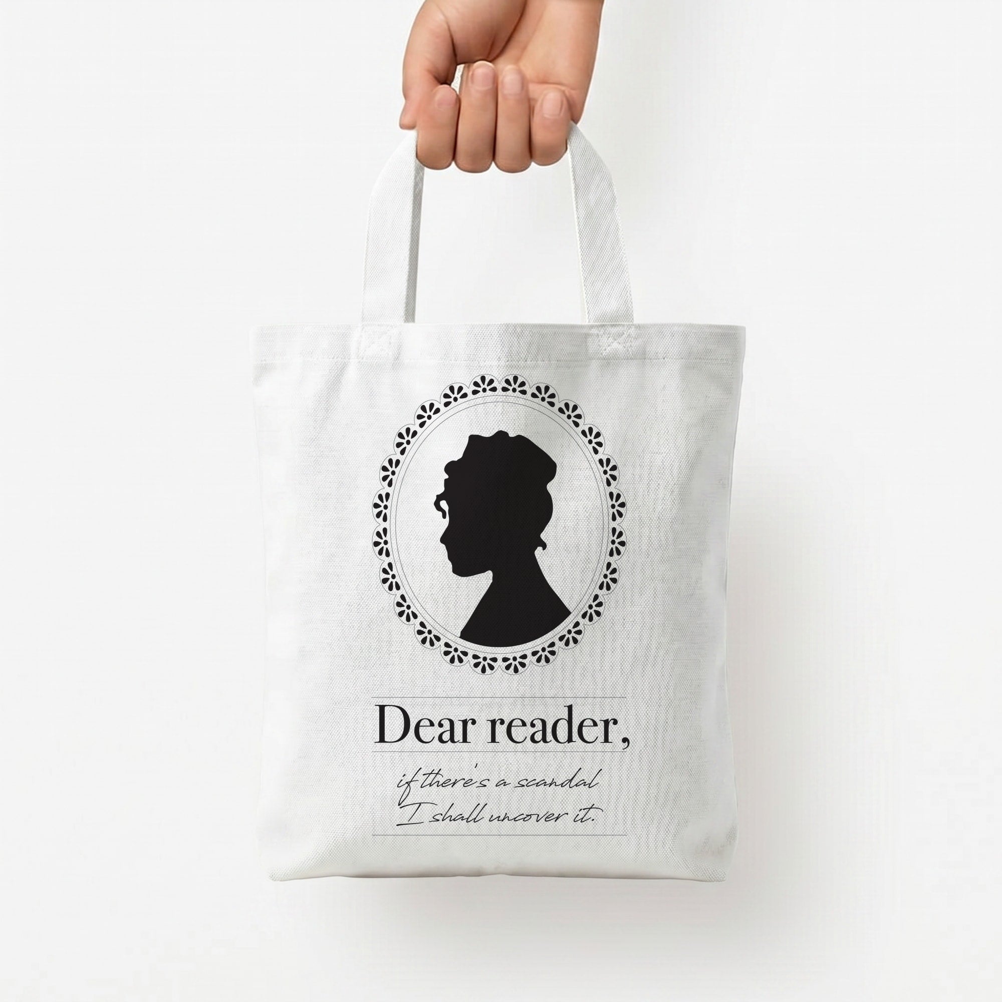 Dear Reader Tote Bag — White / Small