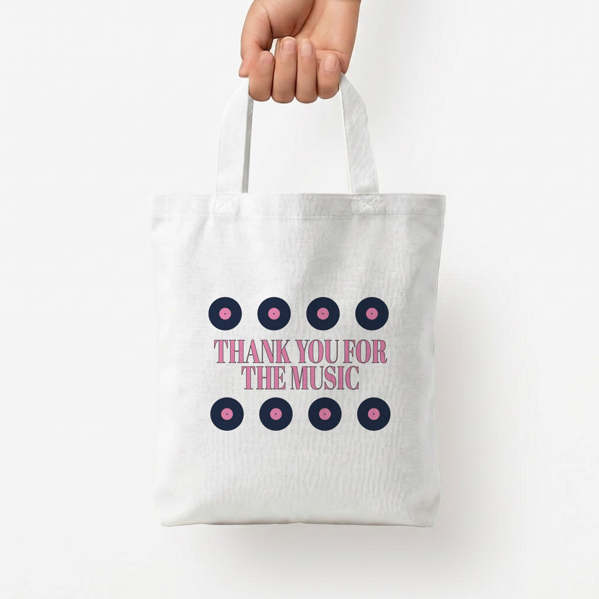 Thank You For The Music - Mamma Mia Tote Bag — White / Small