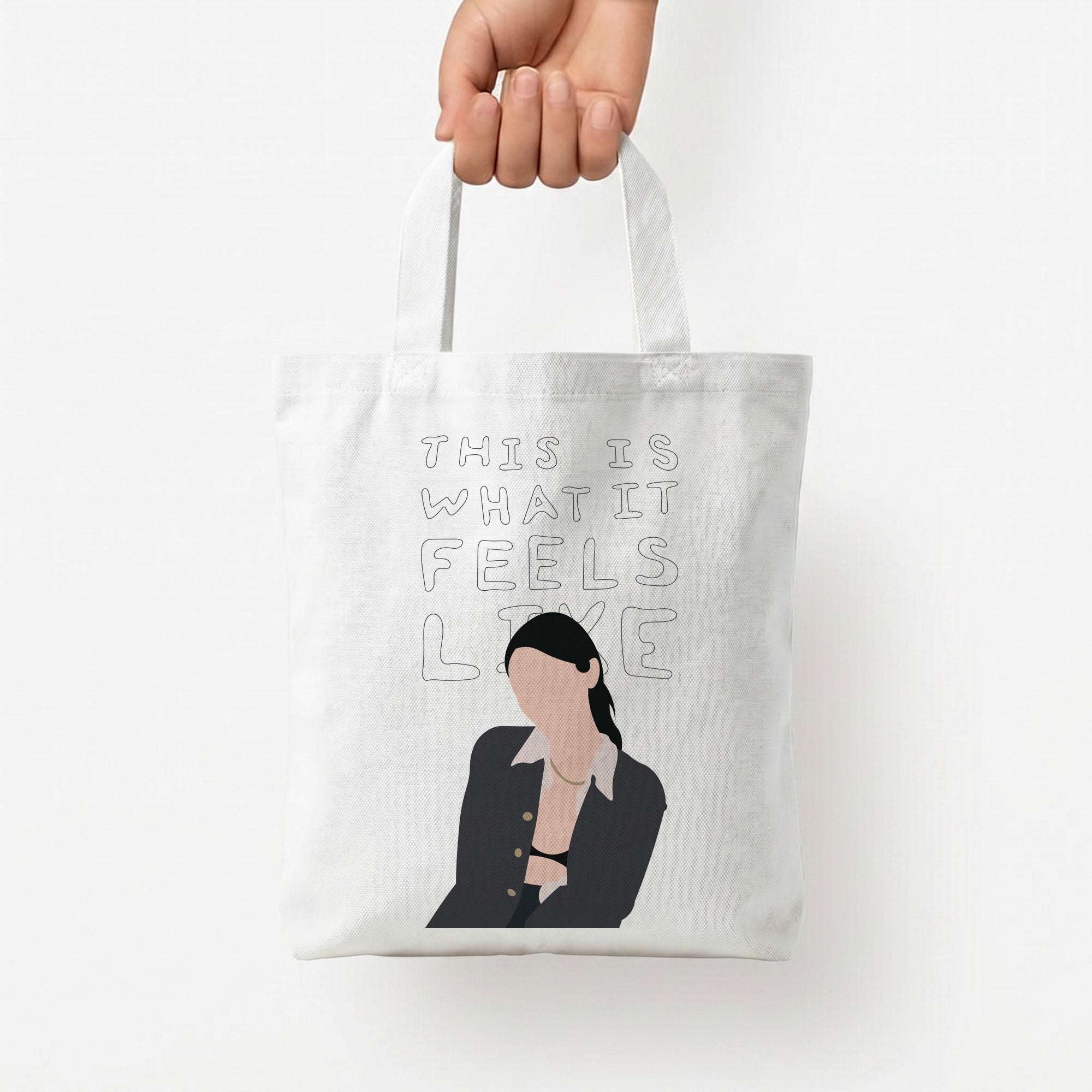 This Is What It Feels Like - Abrams Tote Bag — White / Small