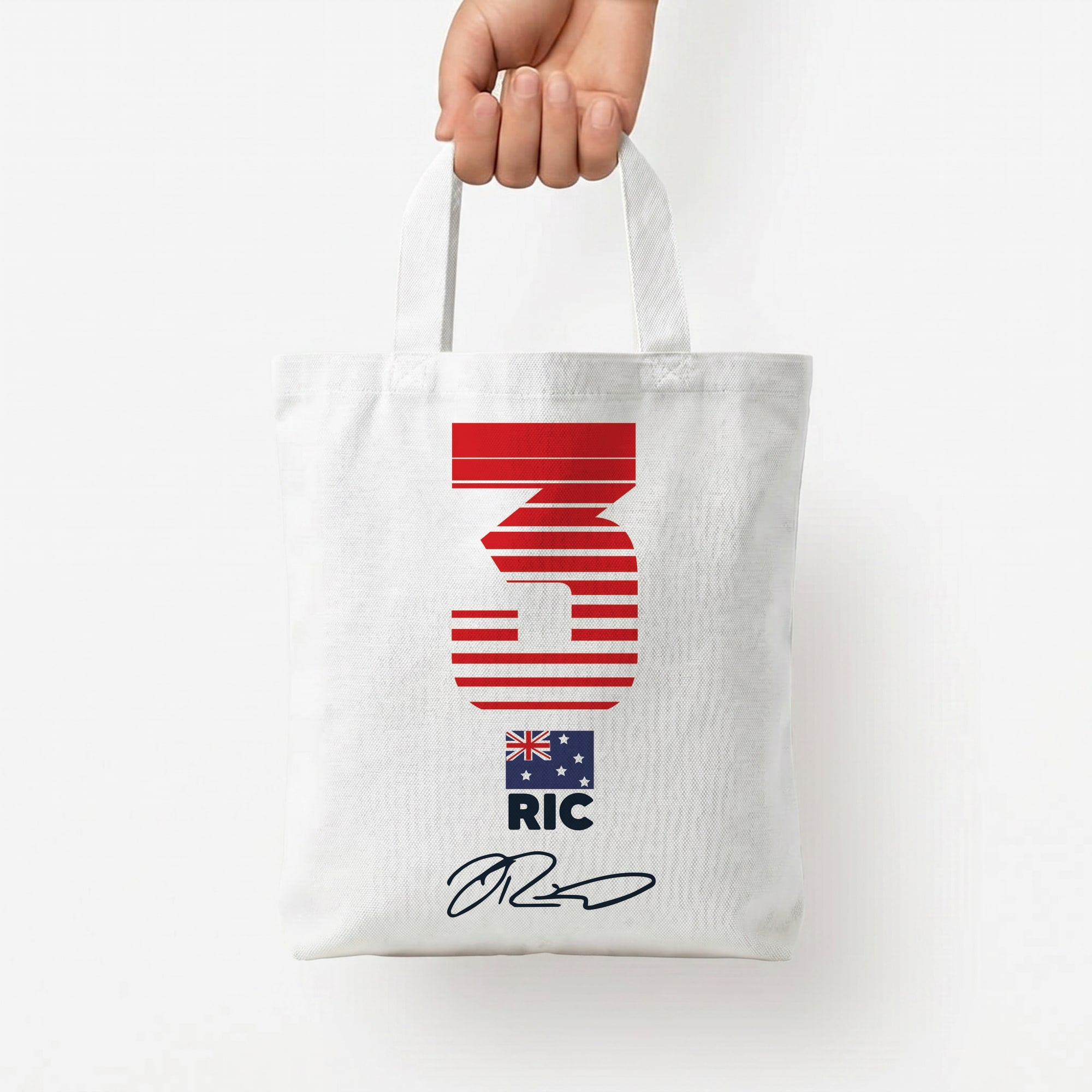 Ricciardo - F1 Tote Bag — White / Small