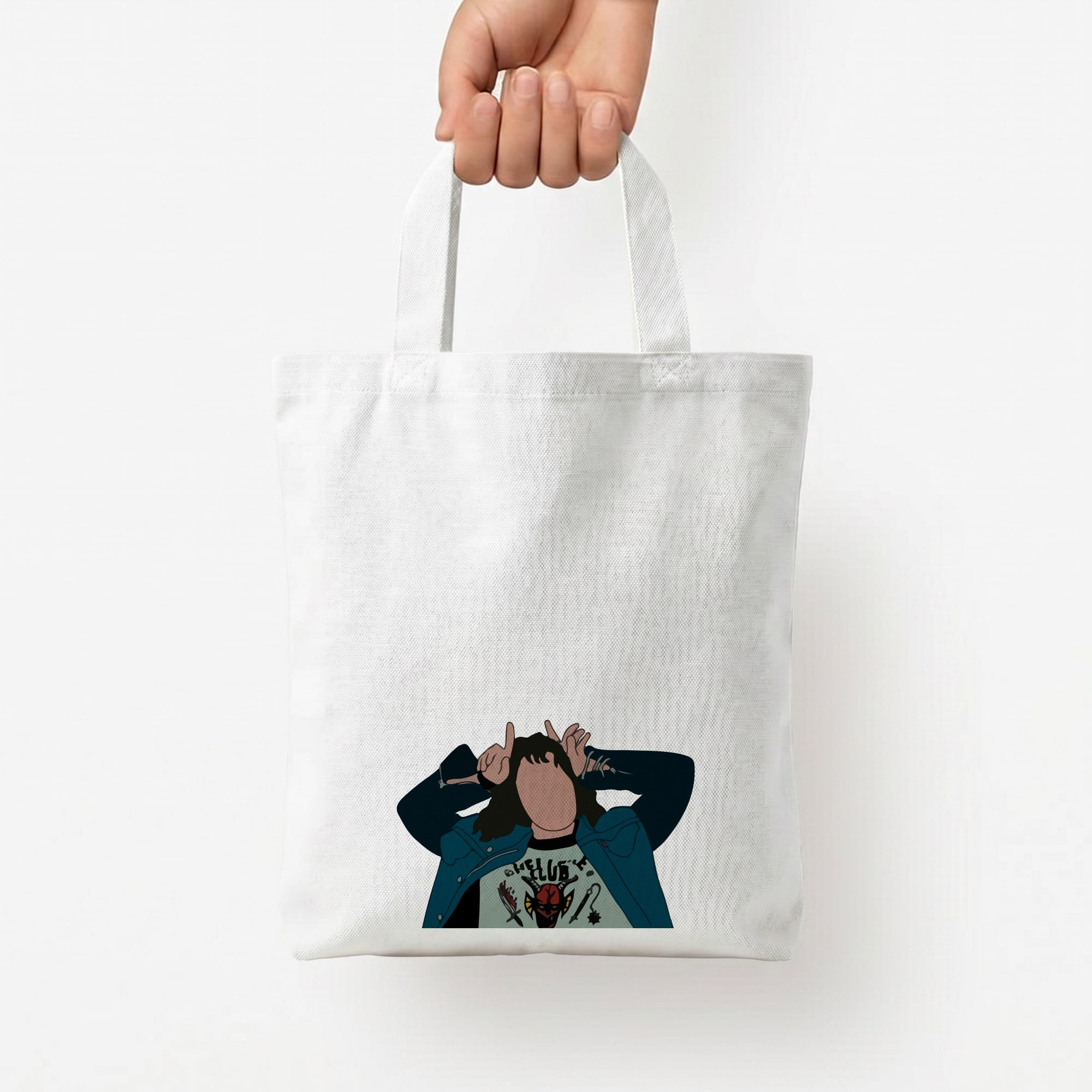 Eddie Munson Tote Bag — White / Small