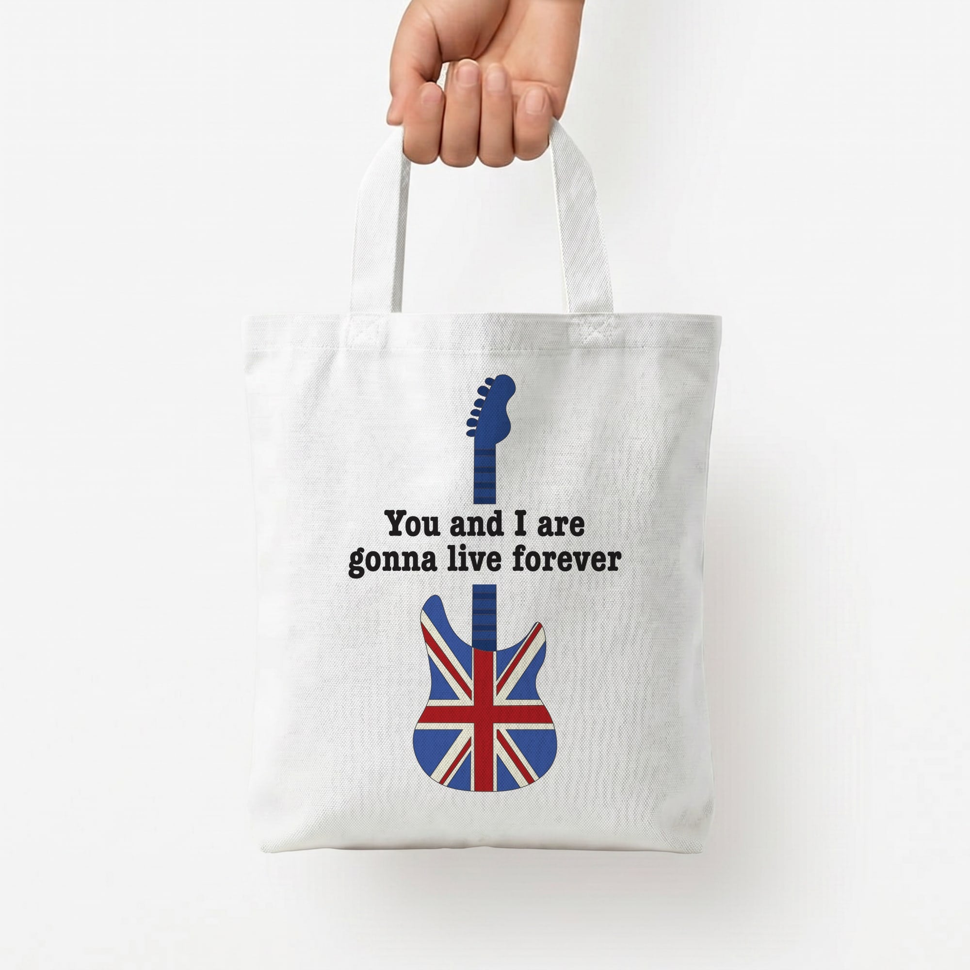 You And I Are Gonna Live Forever Tote Bag — White / Small