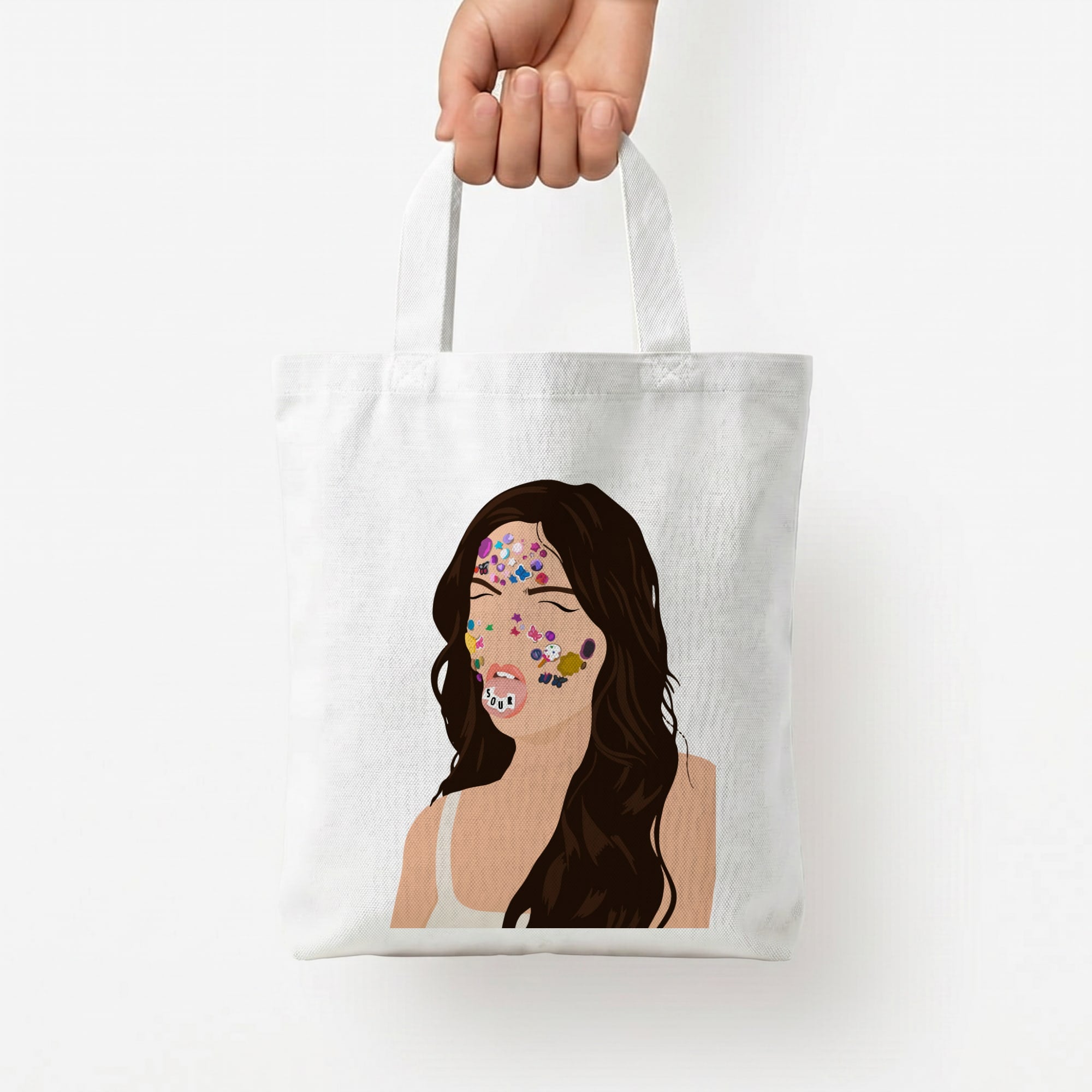 Sour - Olivia Tote Bag — White / Small