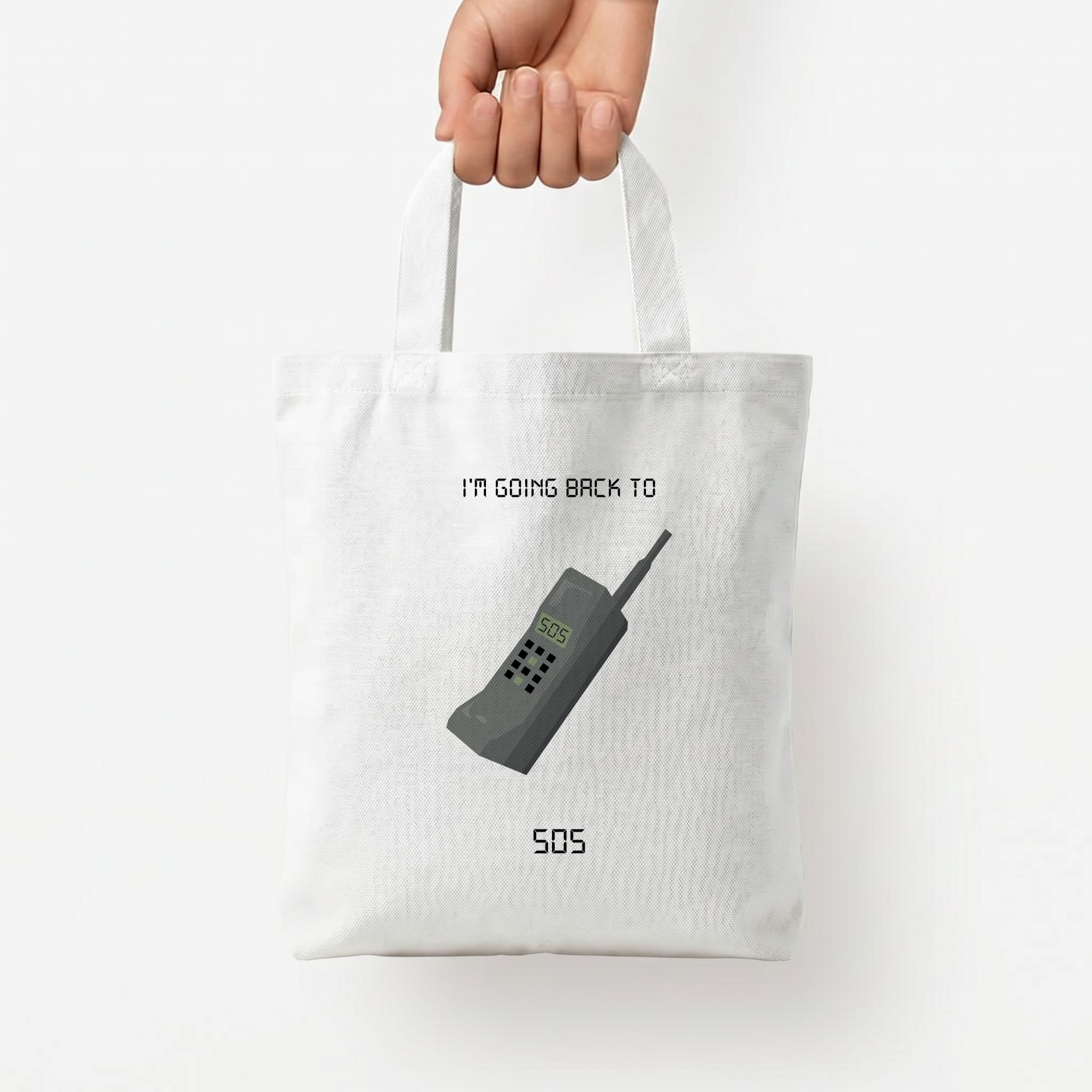 I'm going back to 505 Tote Bag — White / Small