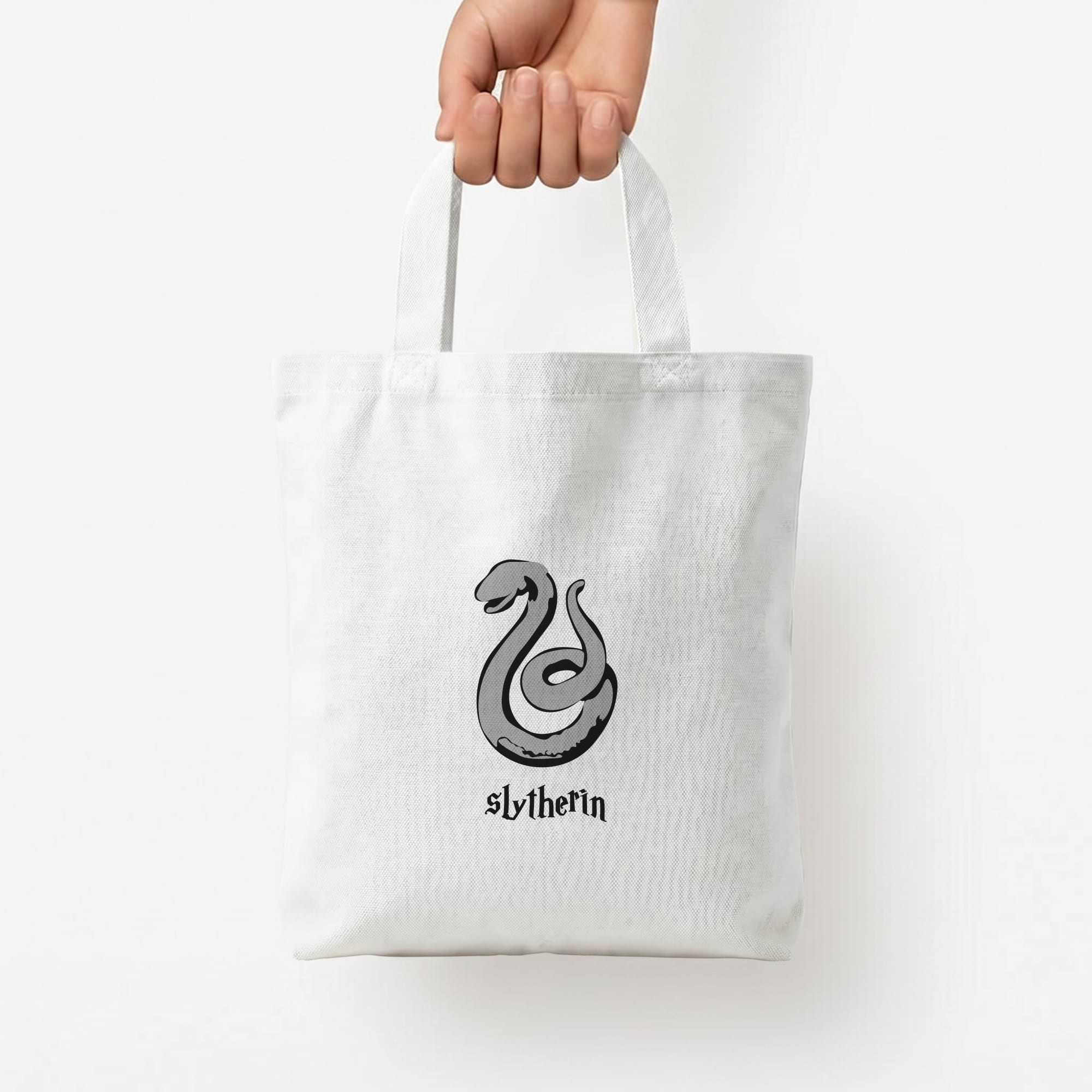 Slytherin Tote Bag — White / Small