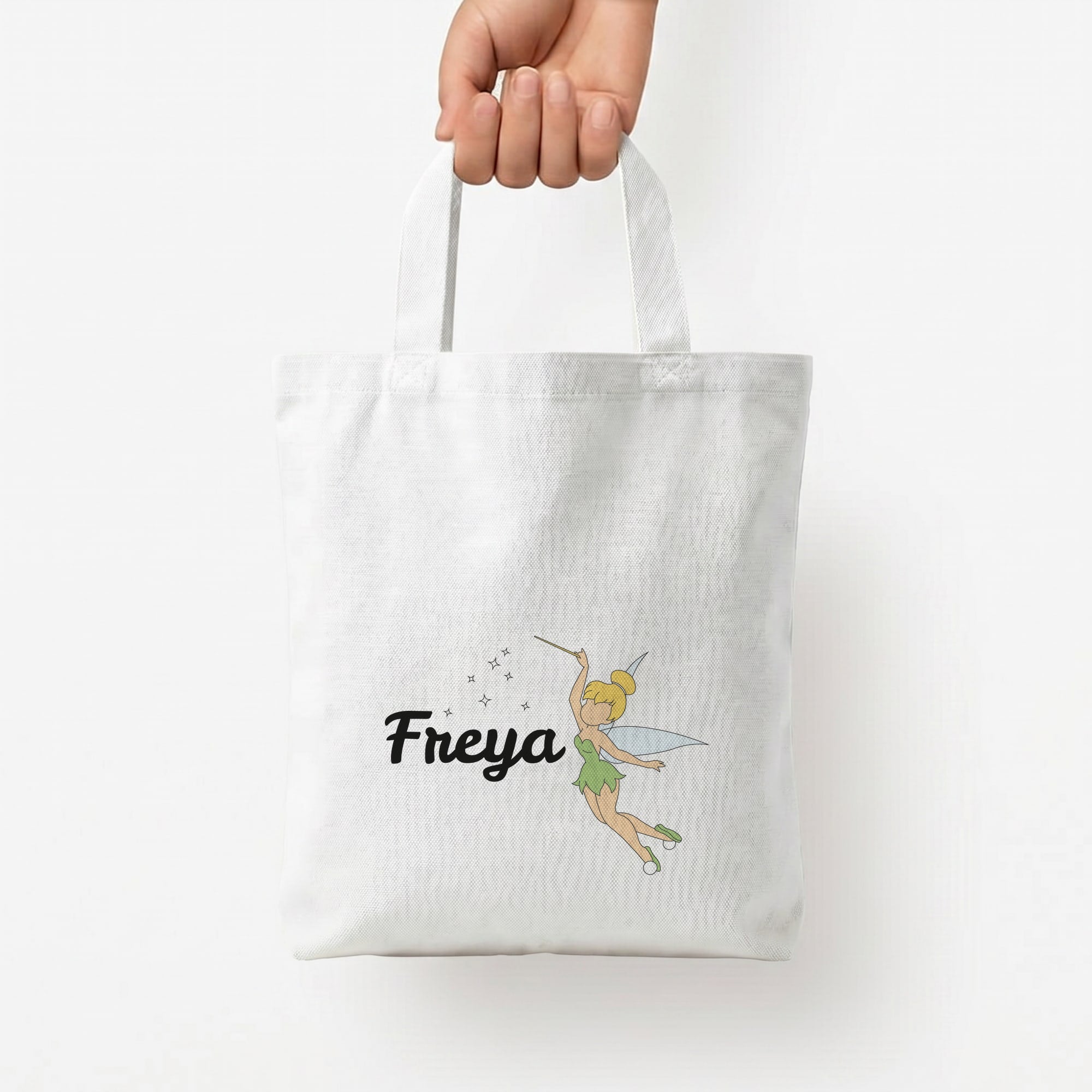 Tinkerbell - Personalised Fairytale Tote Bag — White / Small