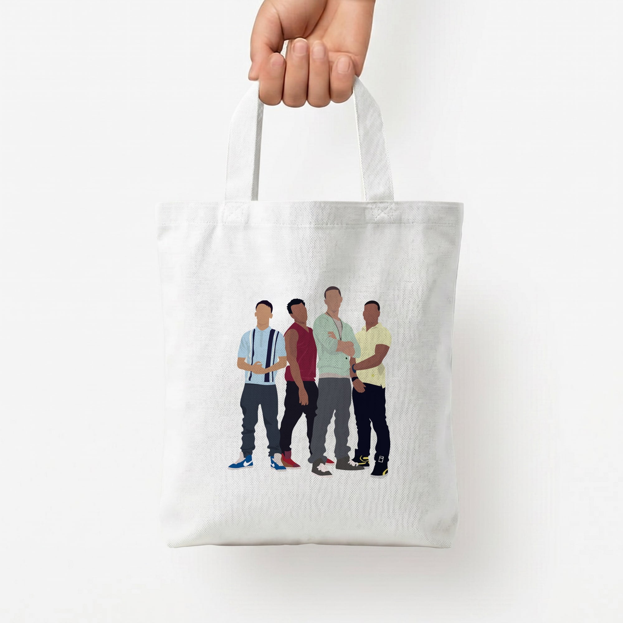 Band Tote Bag — White / Small