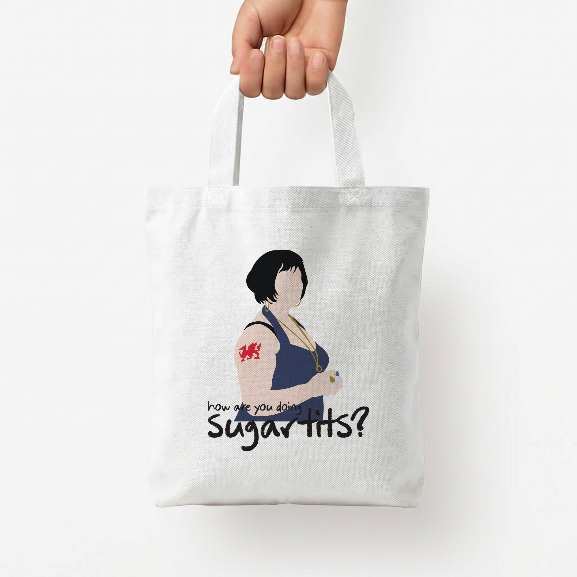 How You Doing? Tote Bag — White / Small