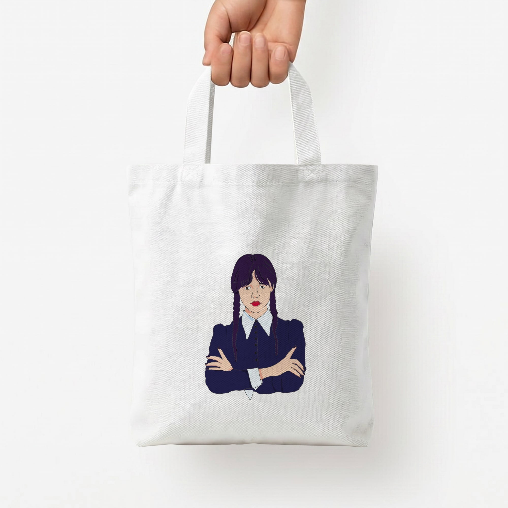 Wednesday Addams Wednesday Tote Bag — White / Small