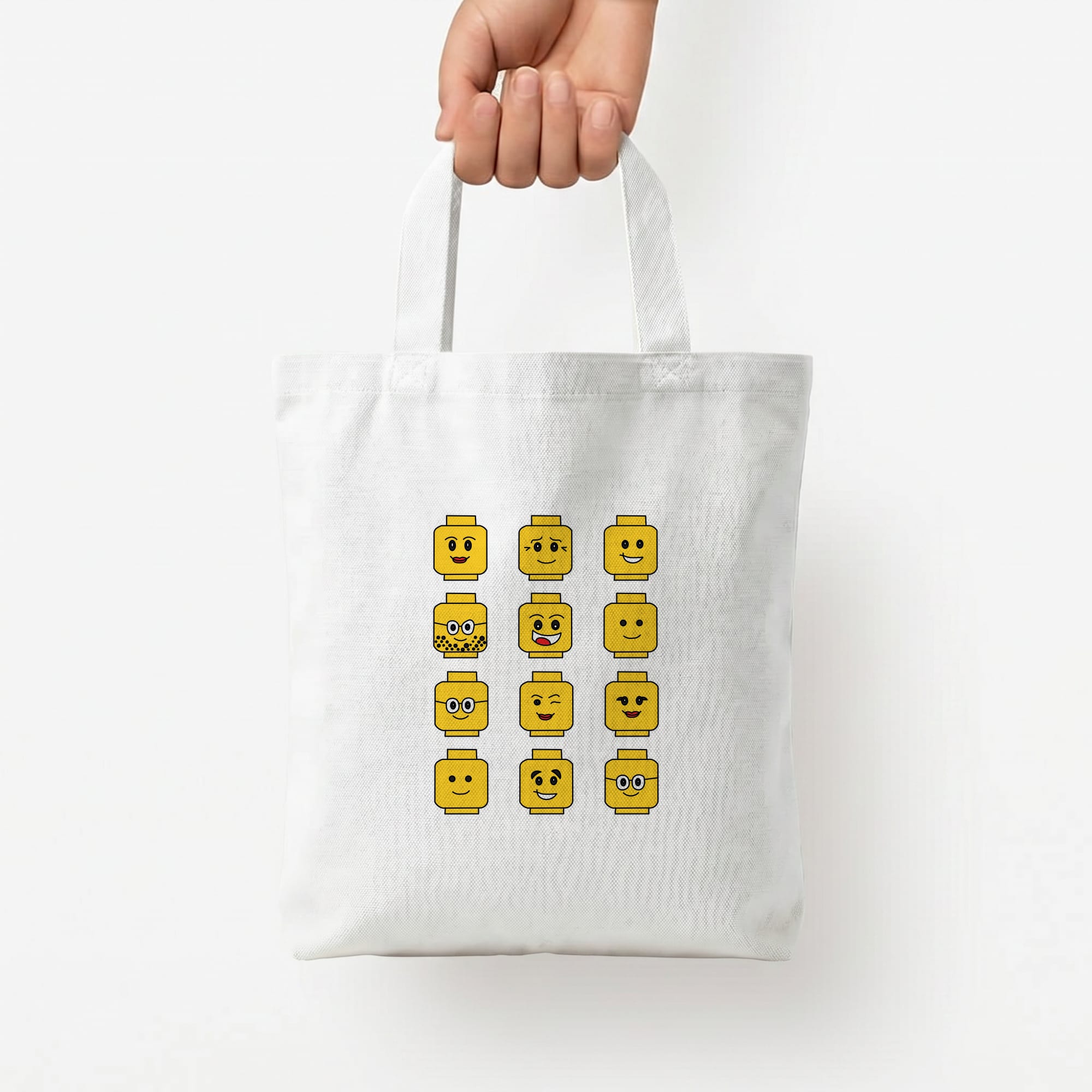 Characters - Bricks Tote Bag — White / Small