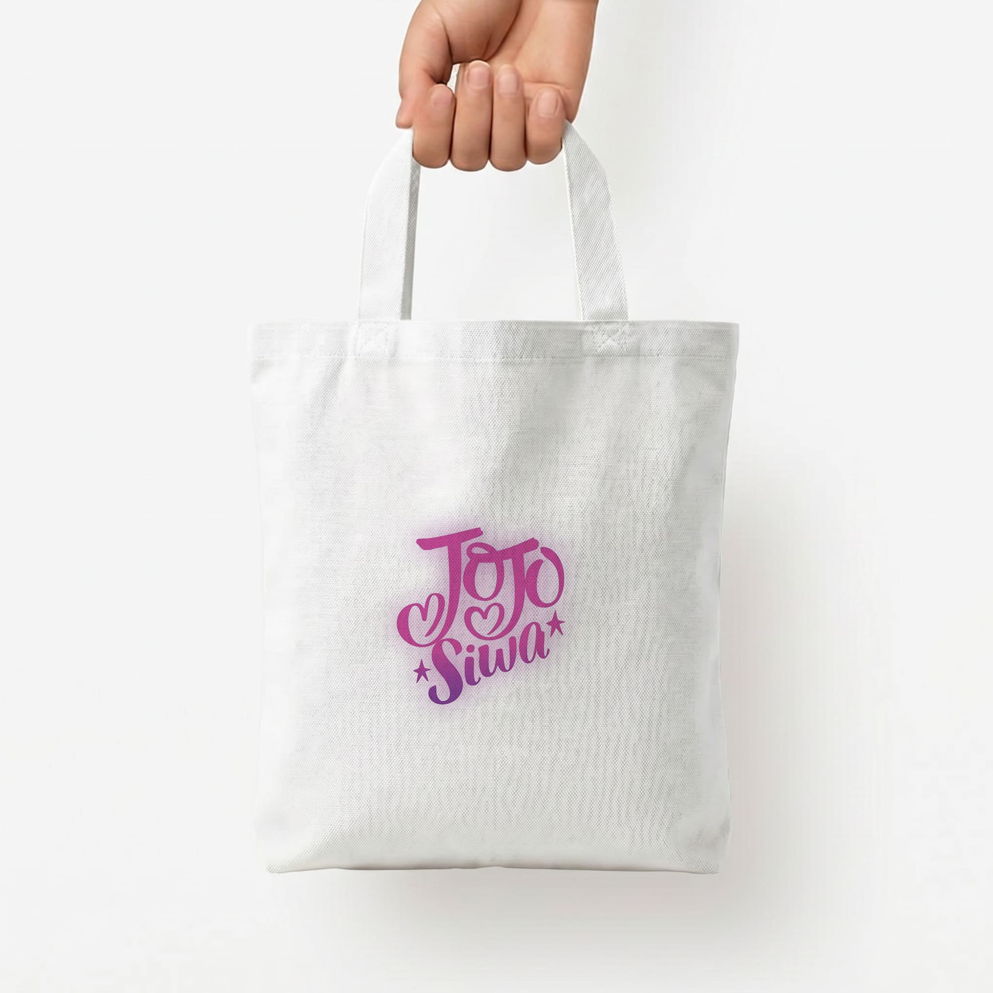 JoJo Siwa Love Heart Tote Bag — White / Small
