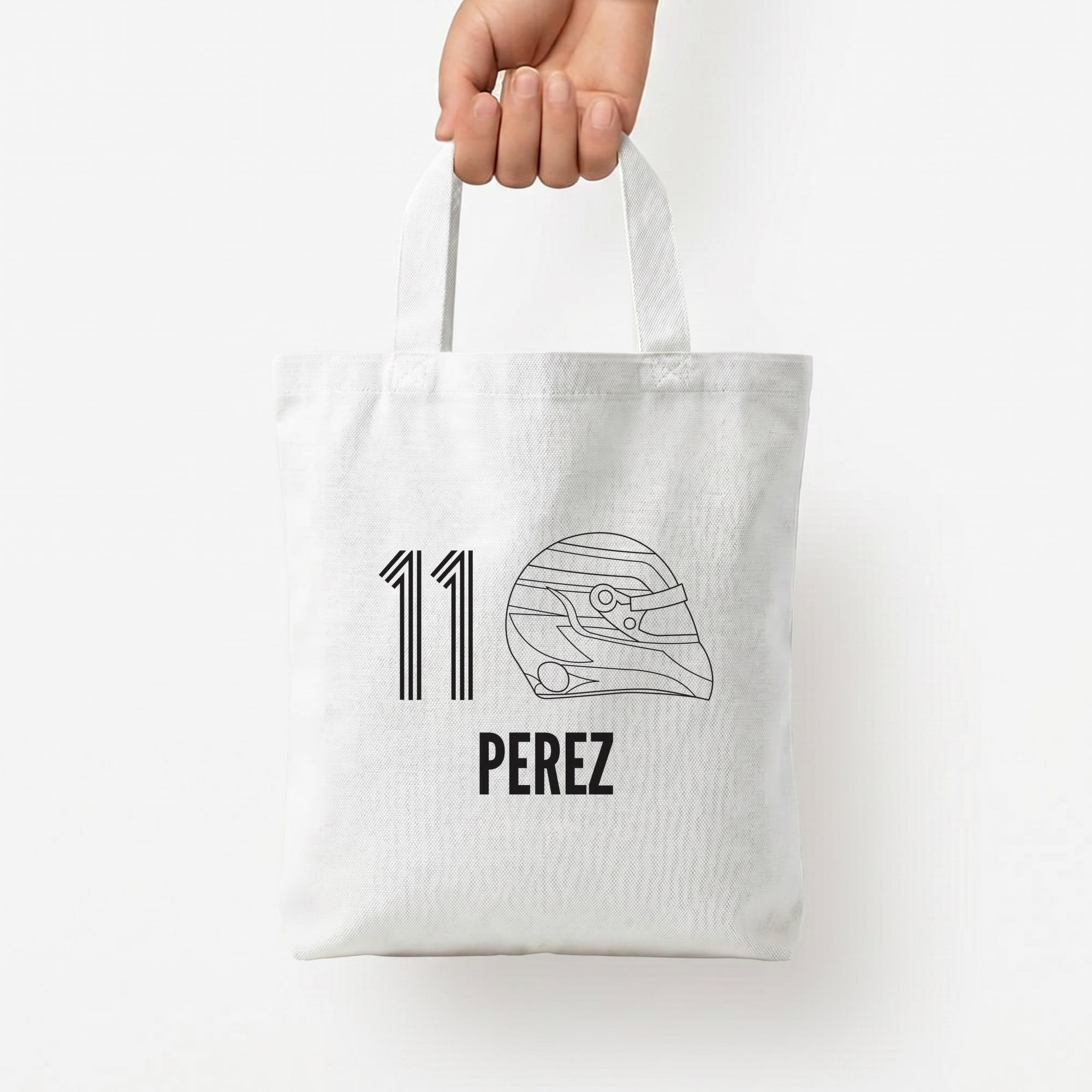 Perez Helmet 2026 Tote Bag — White / Small