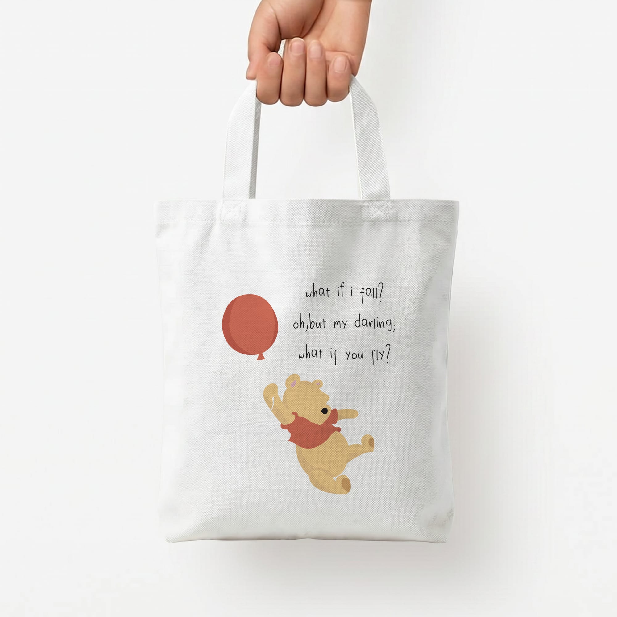 What If I Fail - Winnie Tote Bag — White / Small
