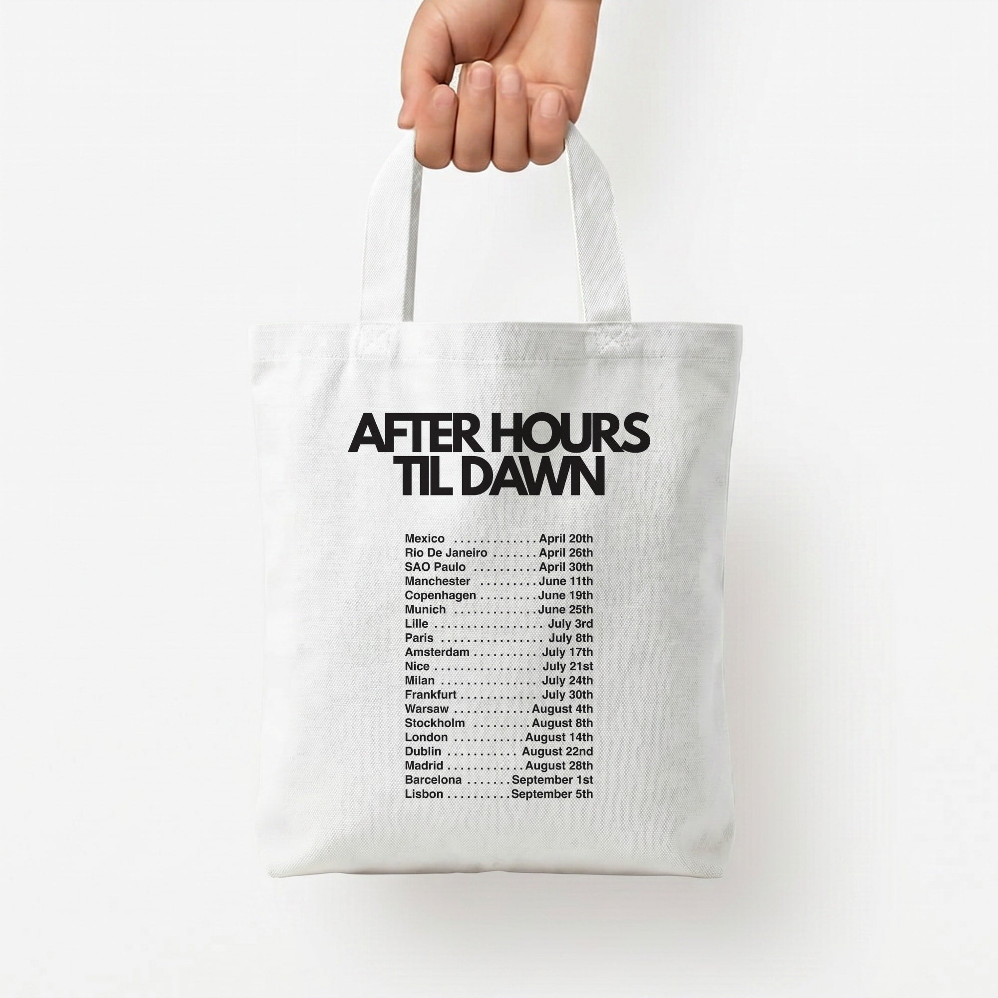 2026 Tour AHTD Tote Bag — White / Small