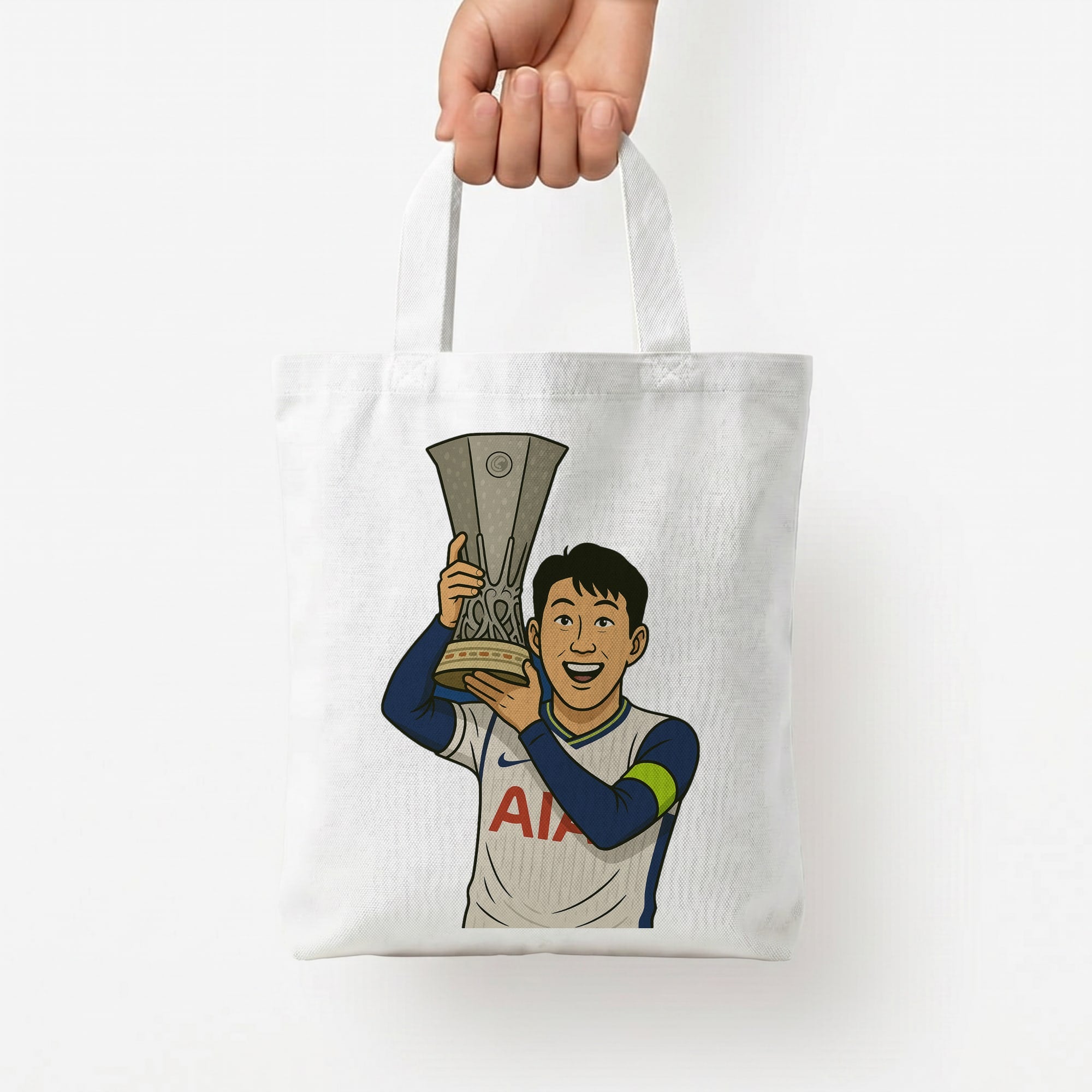 Son's Trophy Lift Tote Bag — White / Small