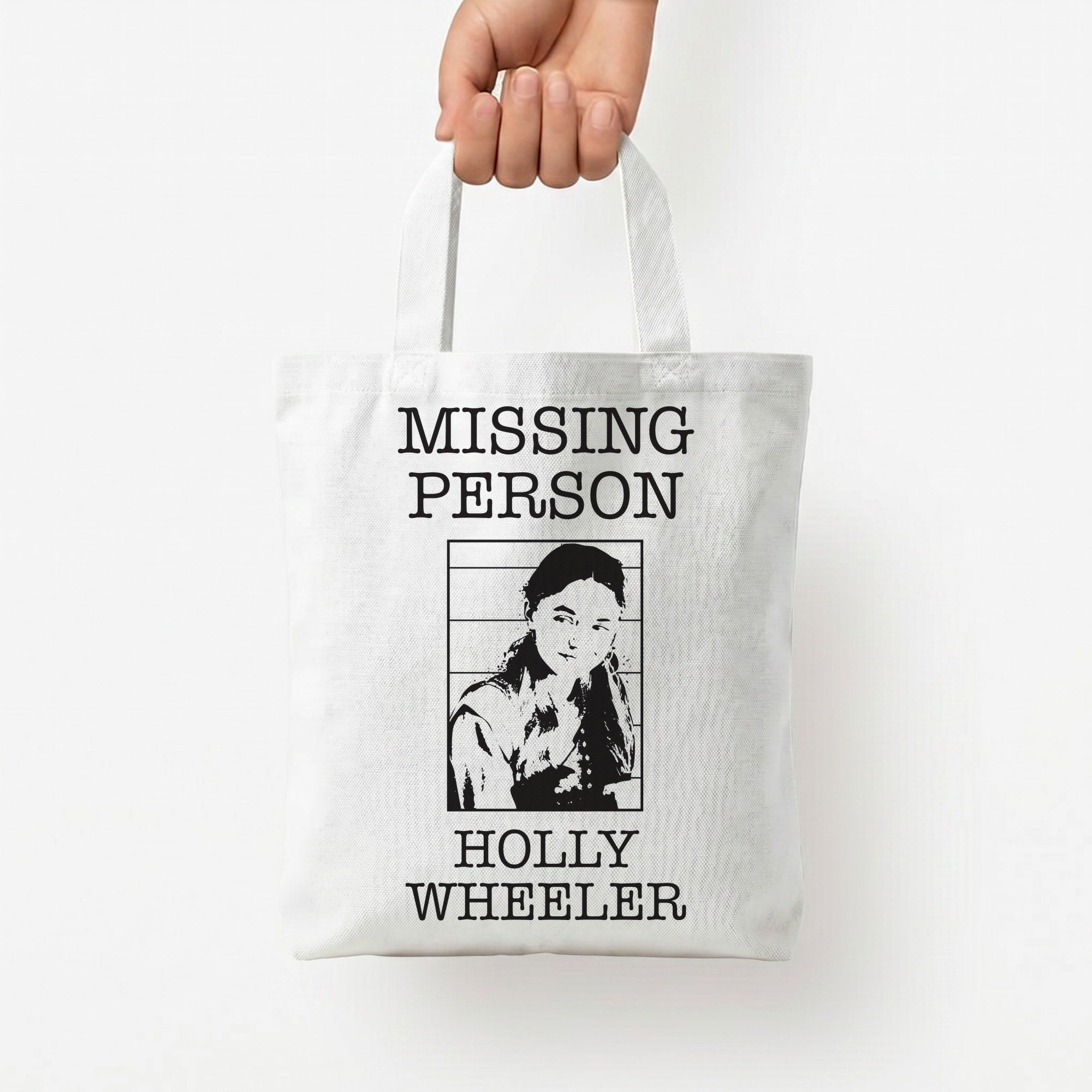 Missing Person Holly Tote Bag — White / Small