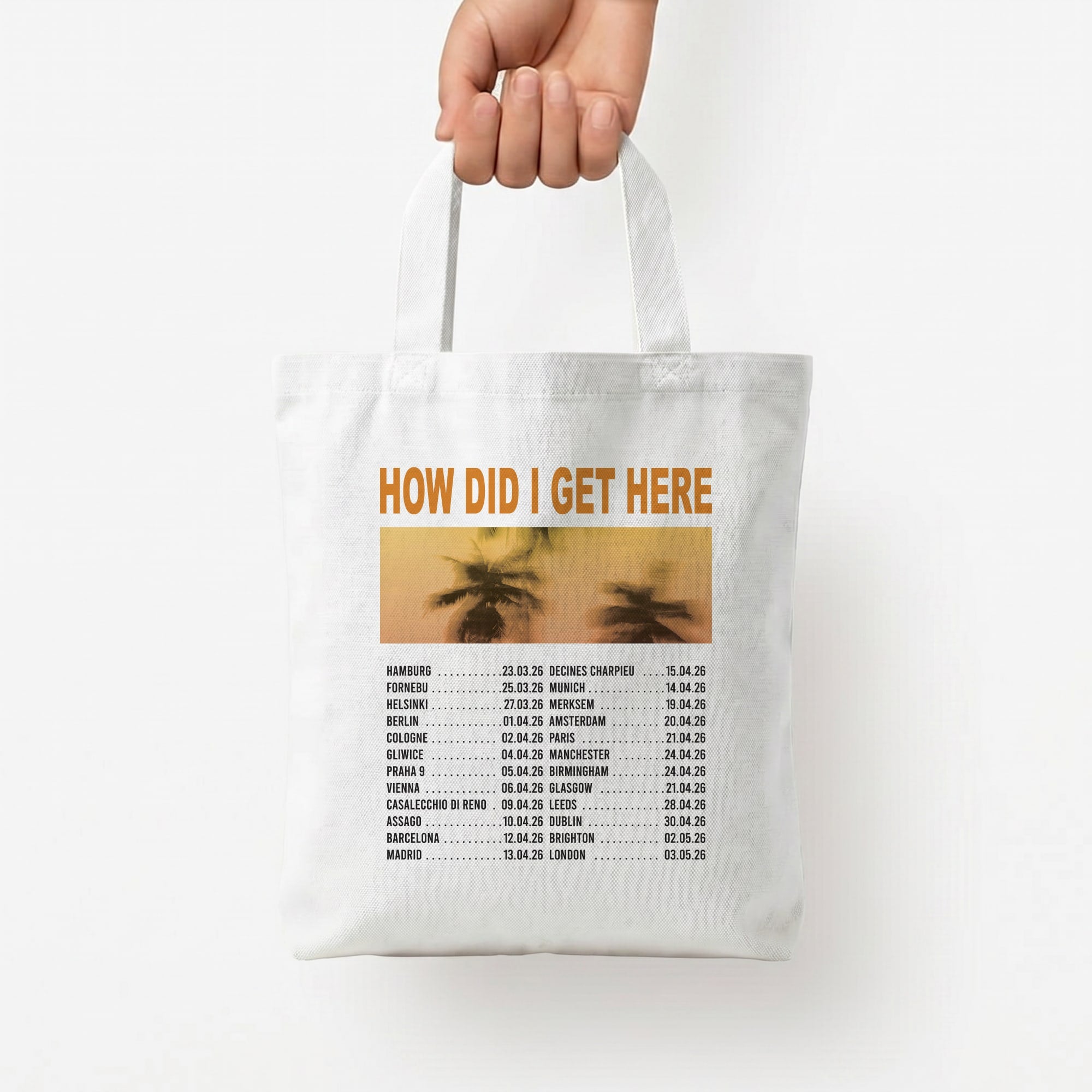 HDIGH Tour 2026 Tote Bag — White / Small