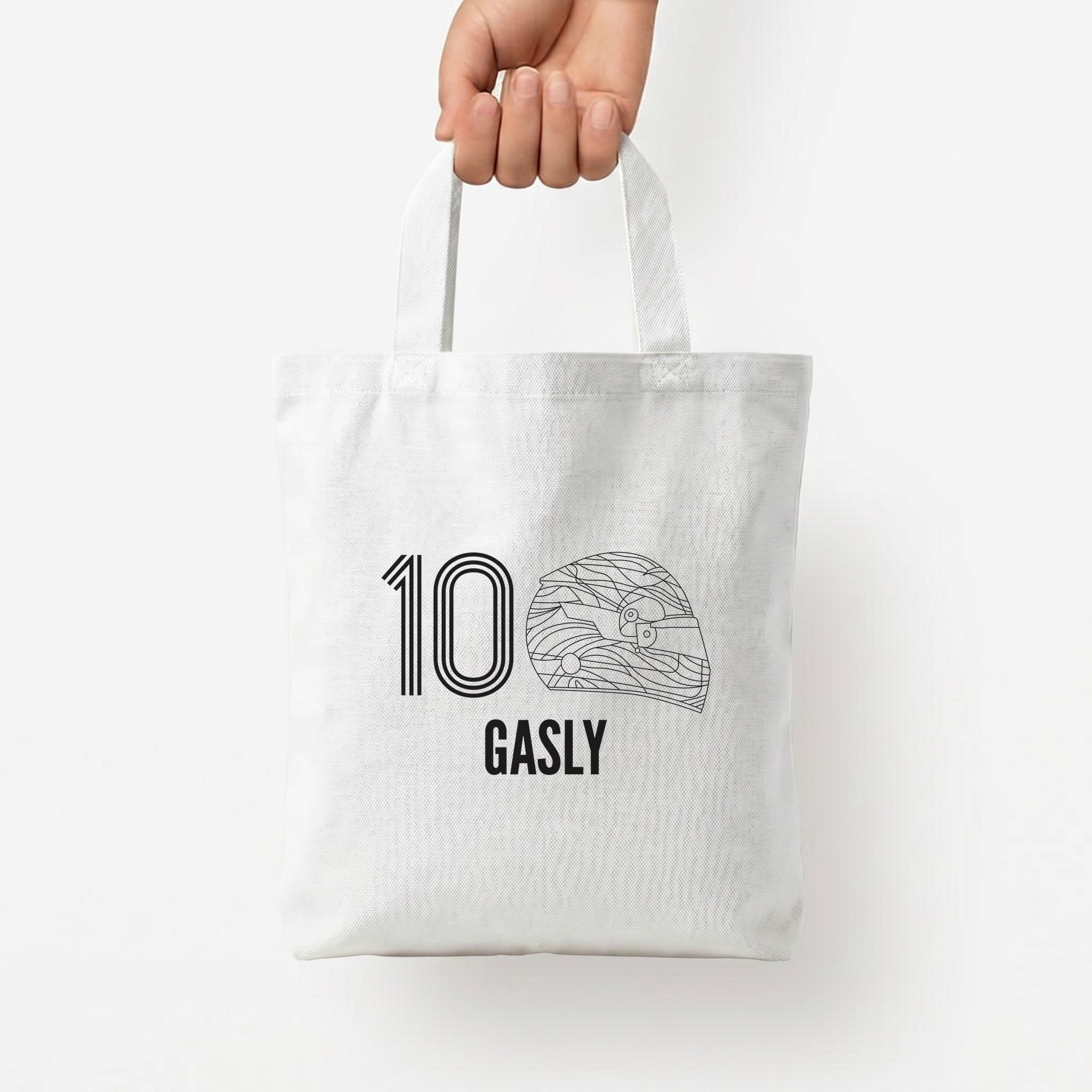 Gasly Helmet 2026 Tote Bag — White / Small