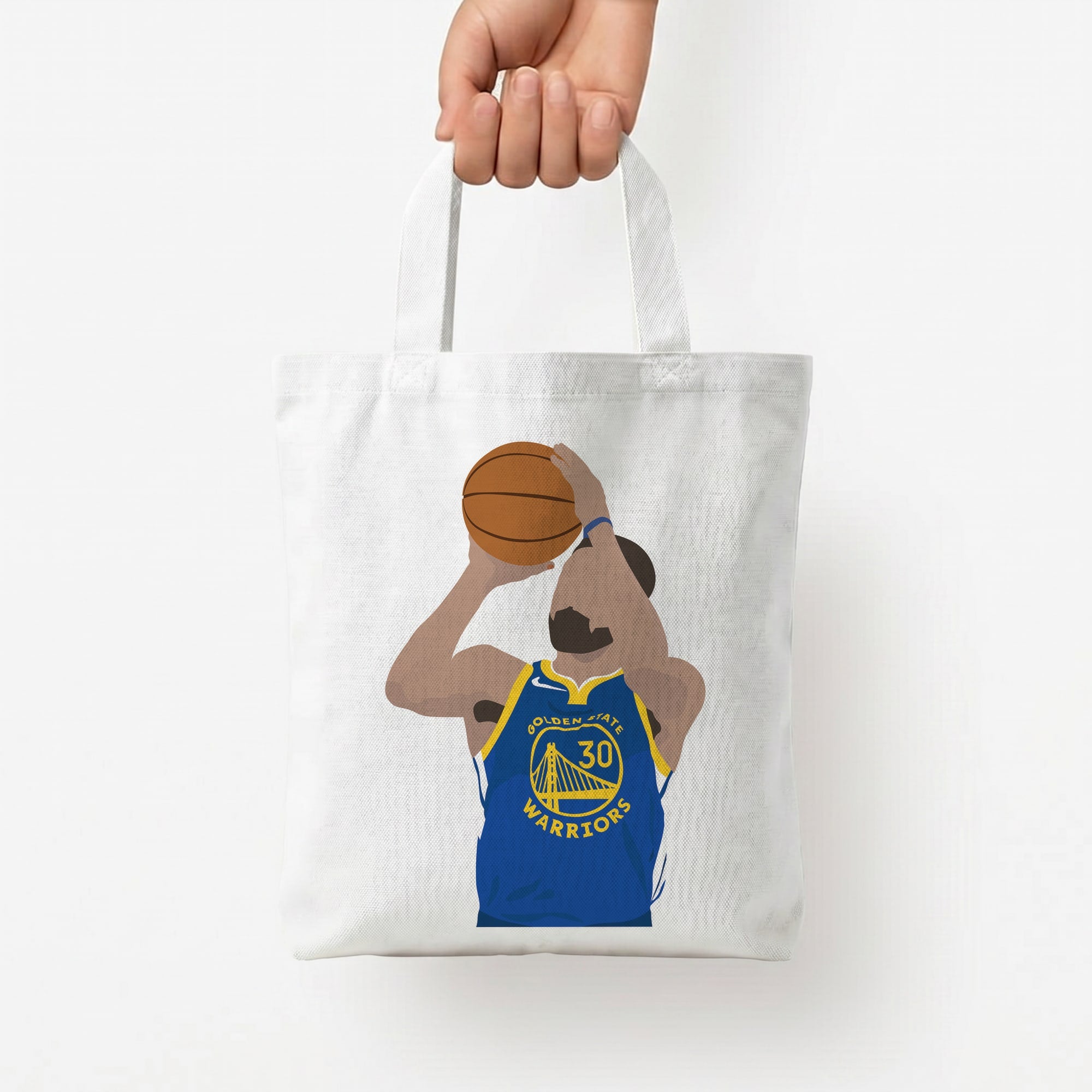 Curry - Basketball Tote Bag — White / Small
