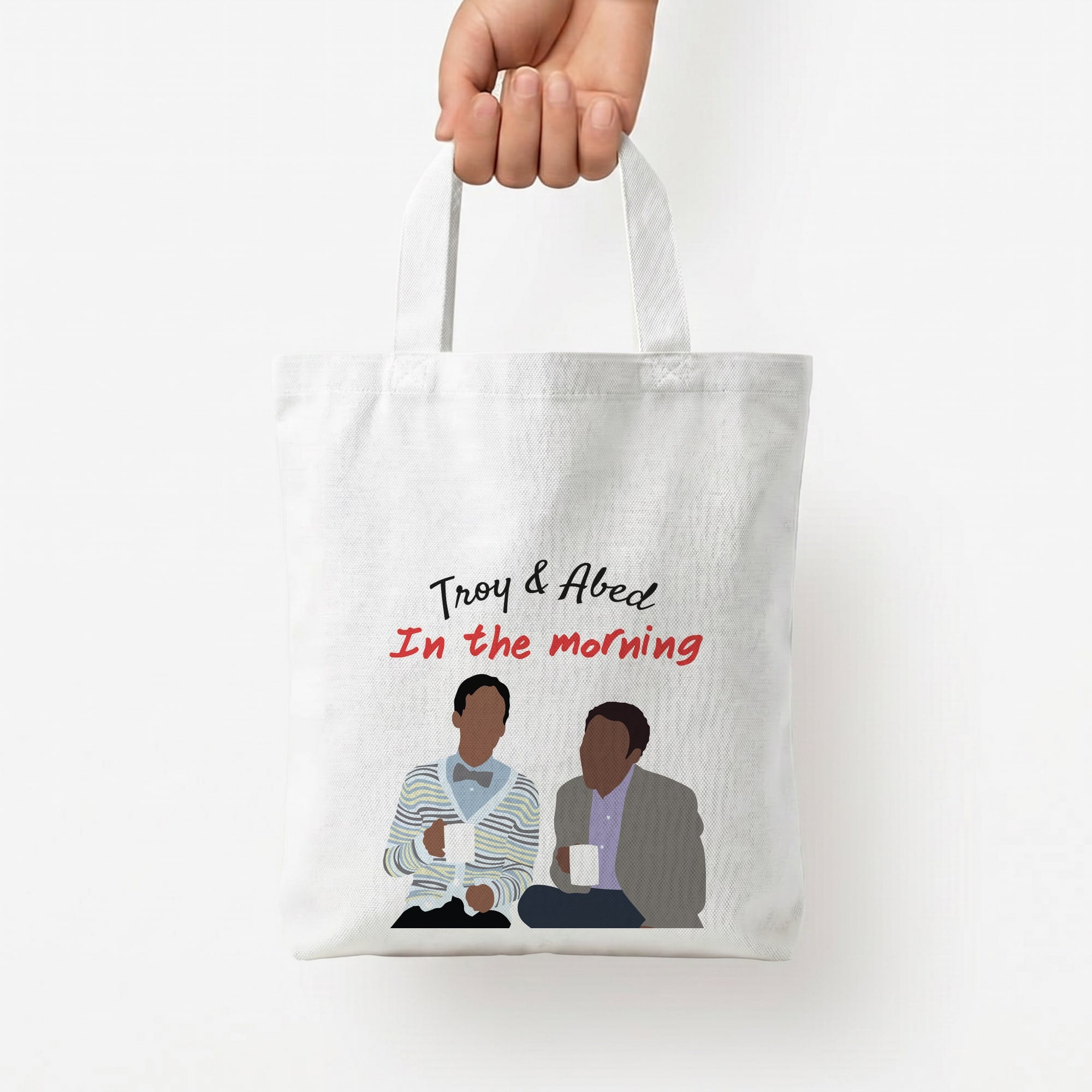 Troy And Abed In The Morning - Community Tote Bag — White / Small