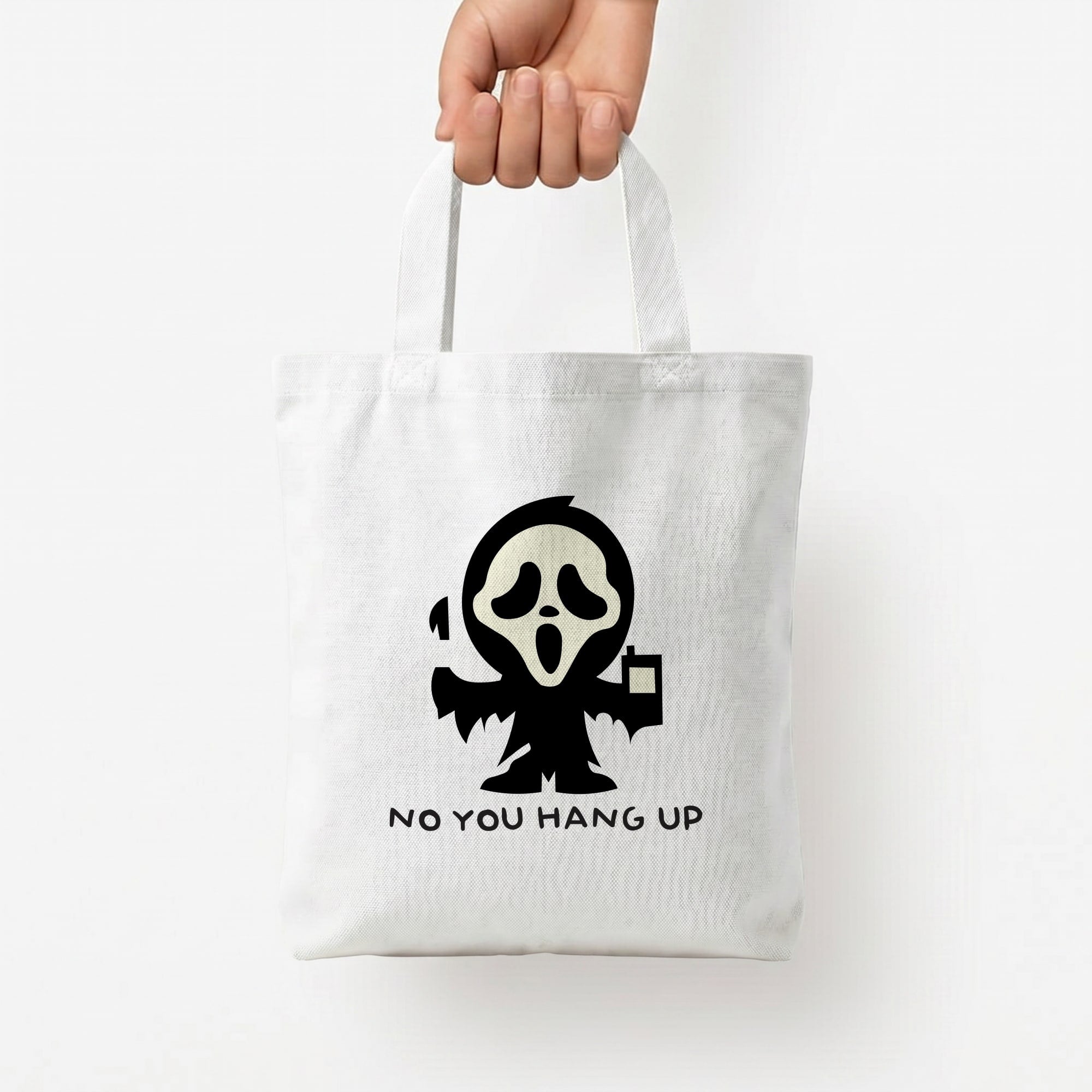 Baby Ghostface - Scream Tote Bag — White / Small