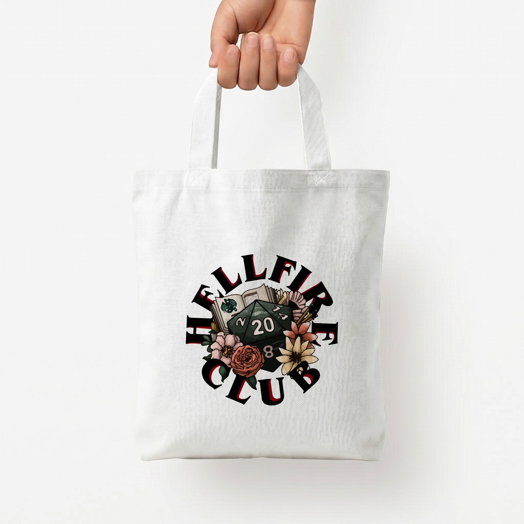 Hellfire Club Tote Bag — White / Small