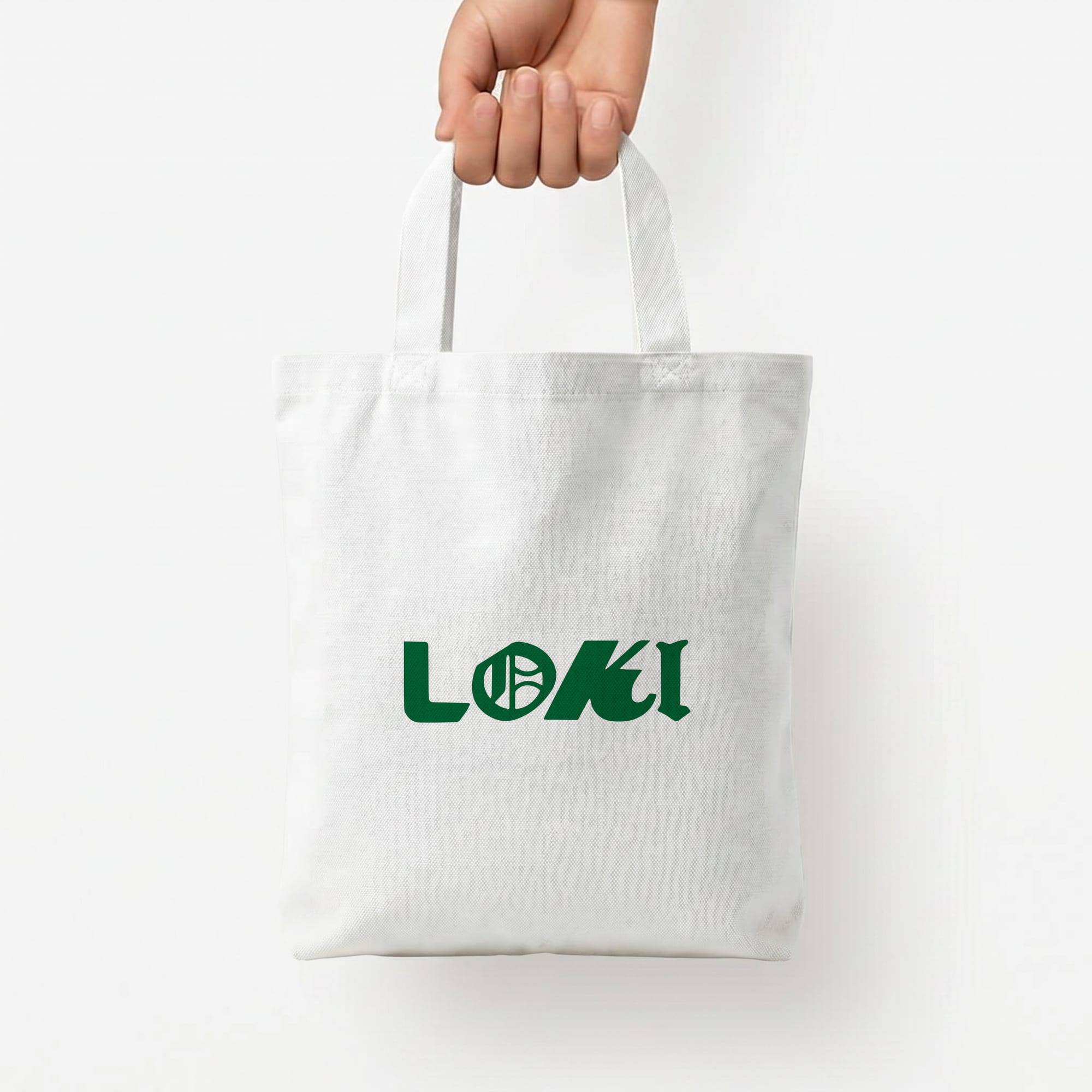 Logo Tote Bag — White / Small
