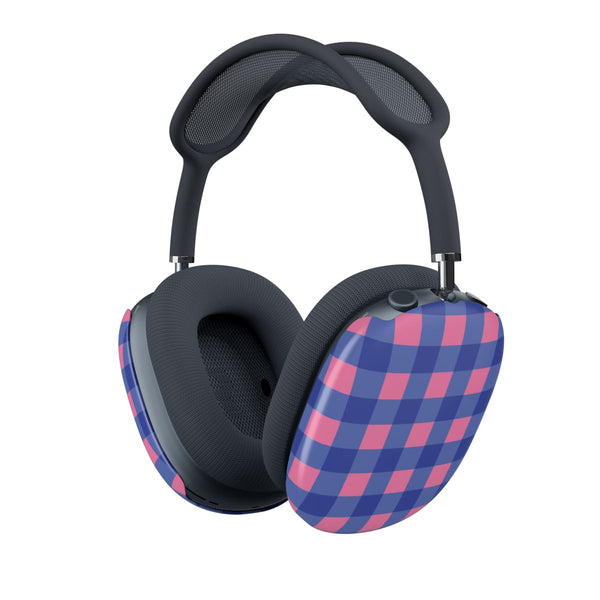 Pink And Blue Checkered Pattern AirPods Max Case