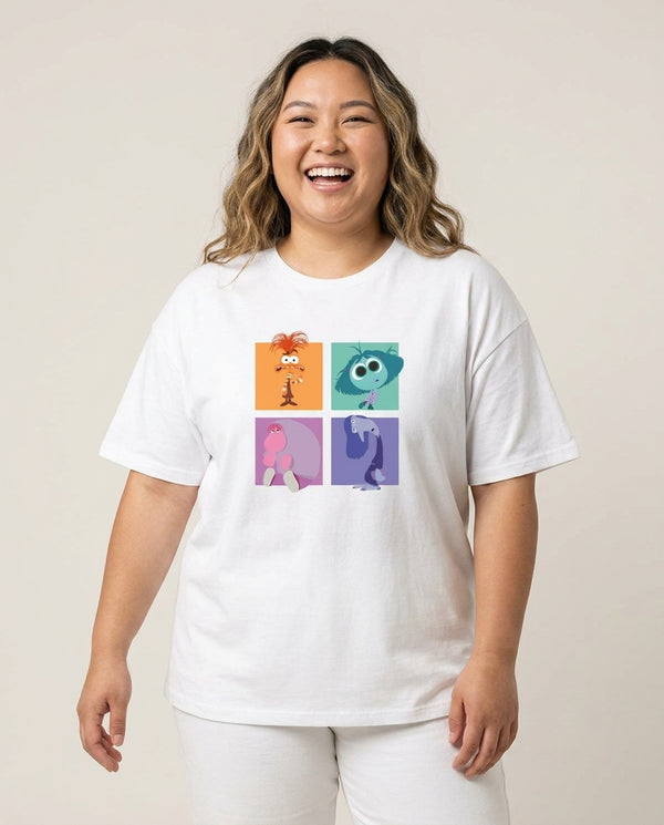 Cast - Inside Out T-Shirt — White Front, worn