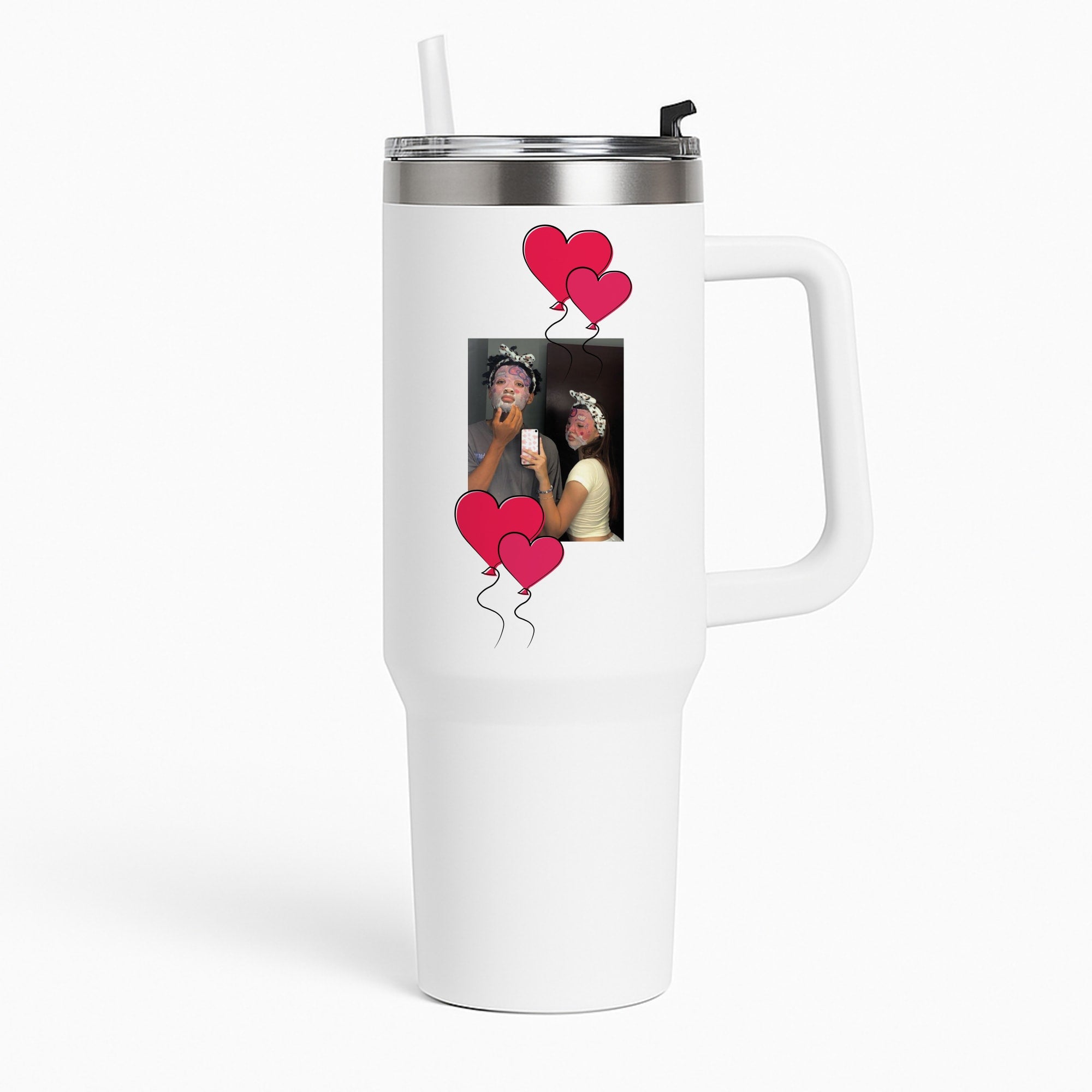 Heart Balloons - Personalised Couples Tumbler
