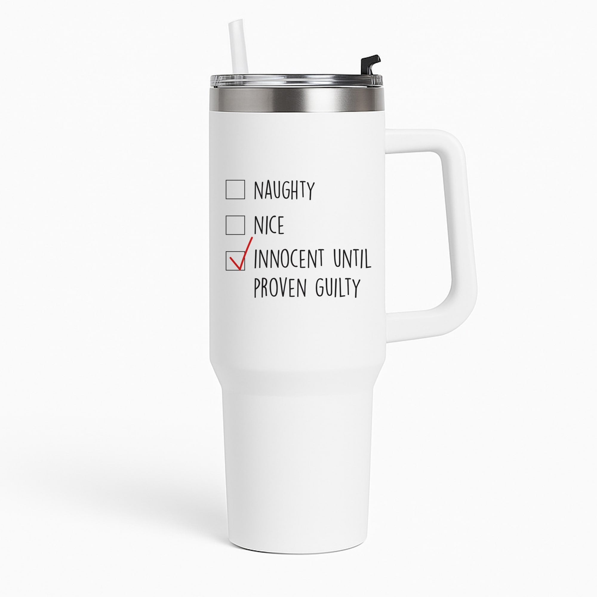 Innocent Until Proven Guilty - Naughty Or Nice Tumbler