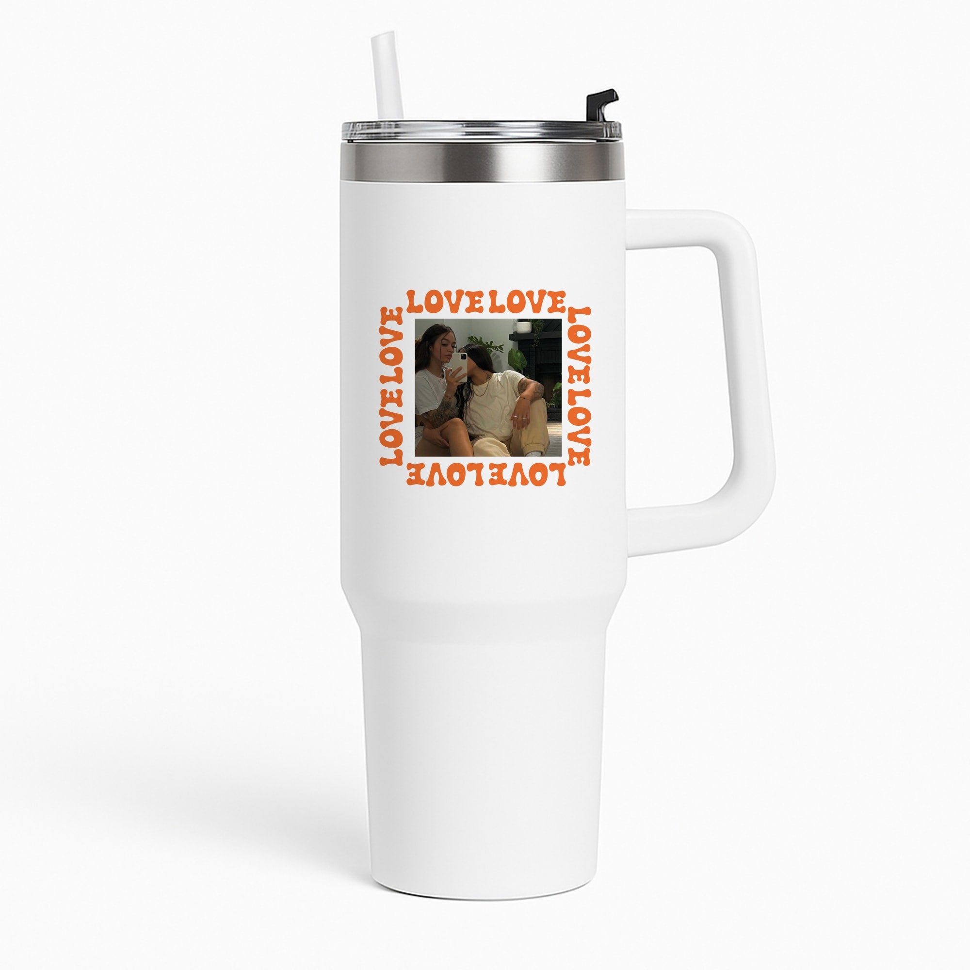 Love, Love, Love - Personalised Couples Tumbler