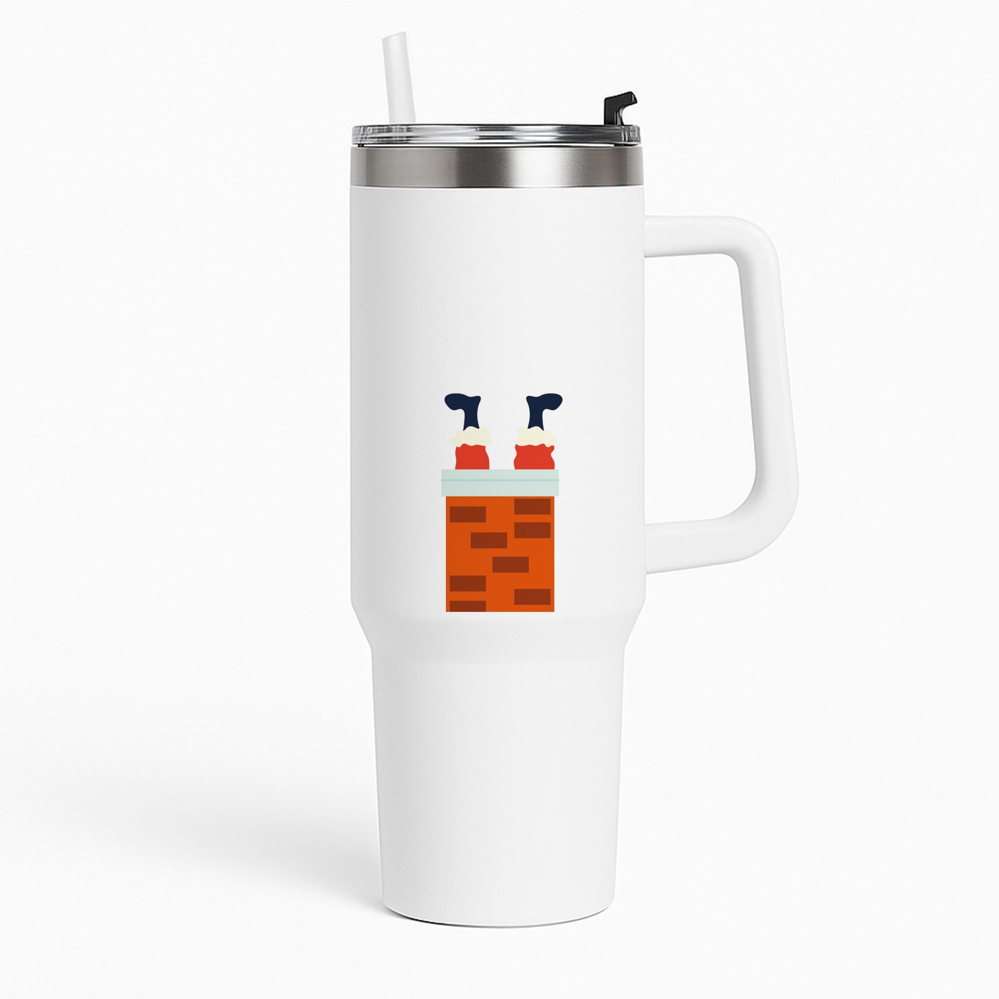 Santa Stuck In A Chimney - Christmas Tumbler