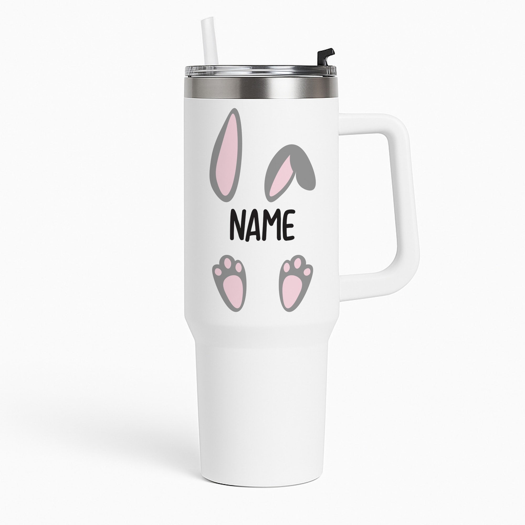 Grey Bunny Personalised Tumbler