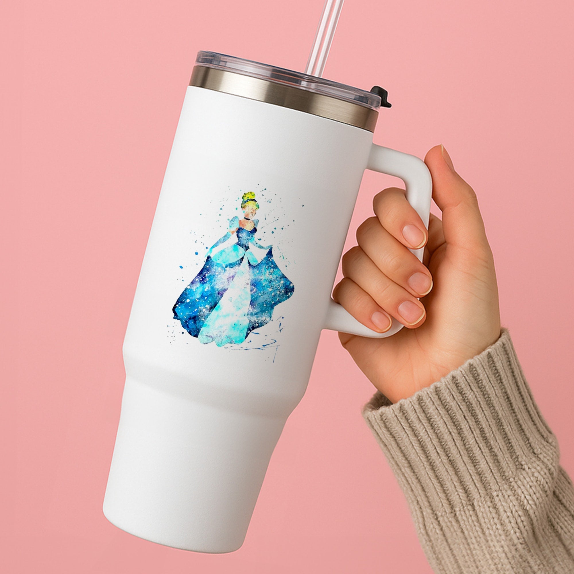 Watercolour Cinderella Fairytale Tumbler